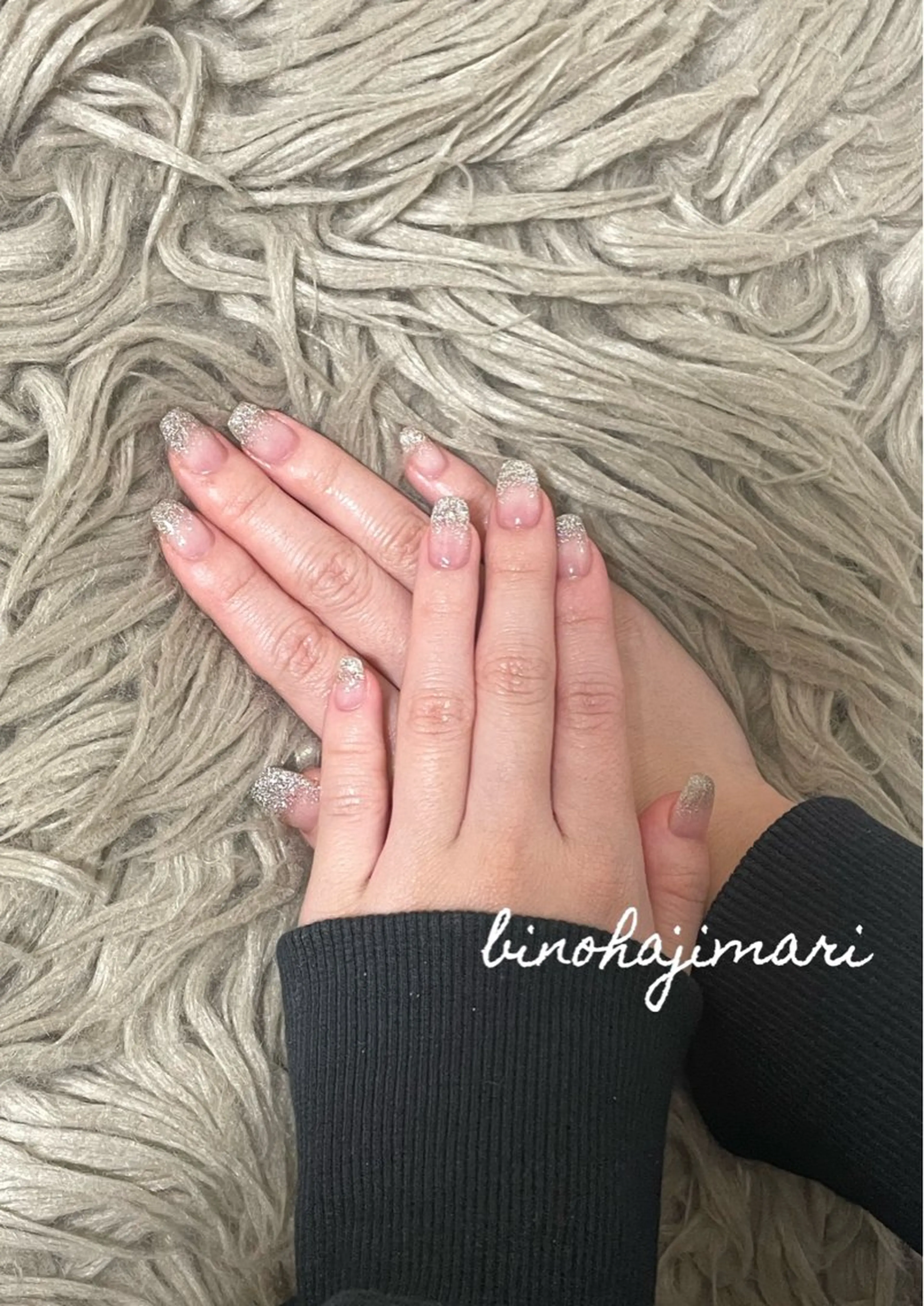 ネイル アートネイル フラッシュネイル ゴールド グラデーション ラメ(グリッター) ハンドネイル ハンドケア ♡Bivi♡自爪に 優しいネイルサロンのネイルデザイン