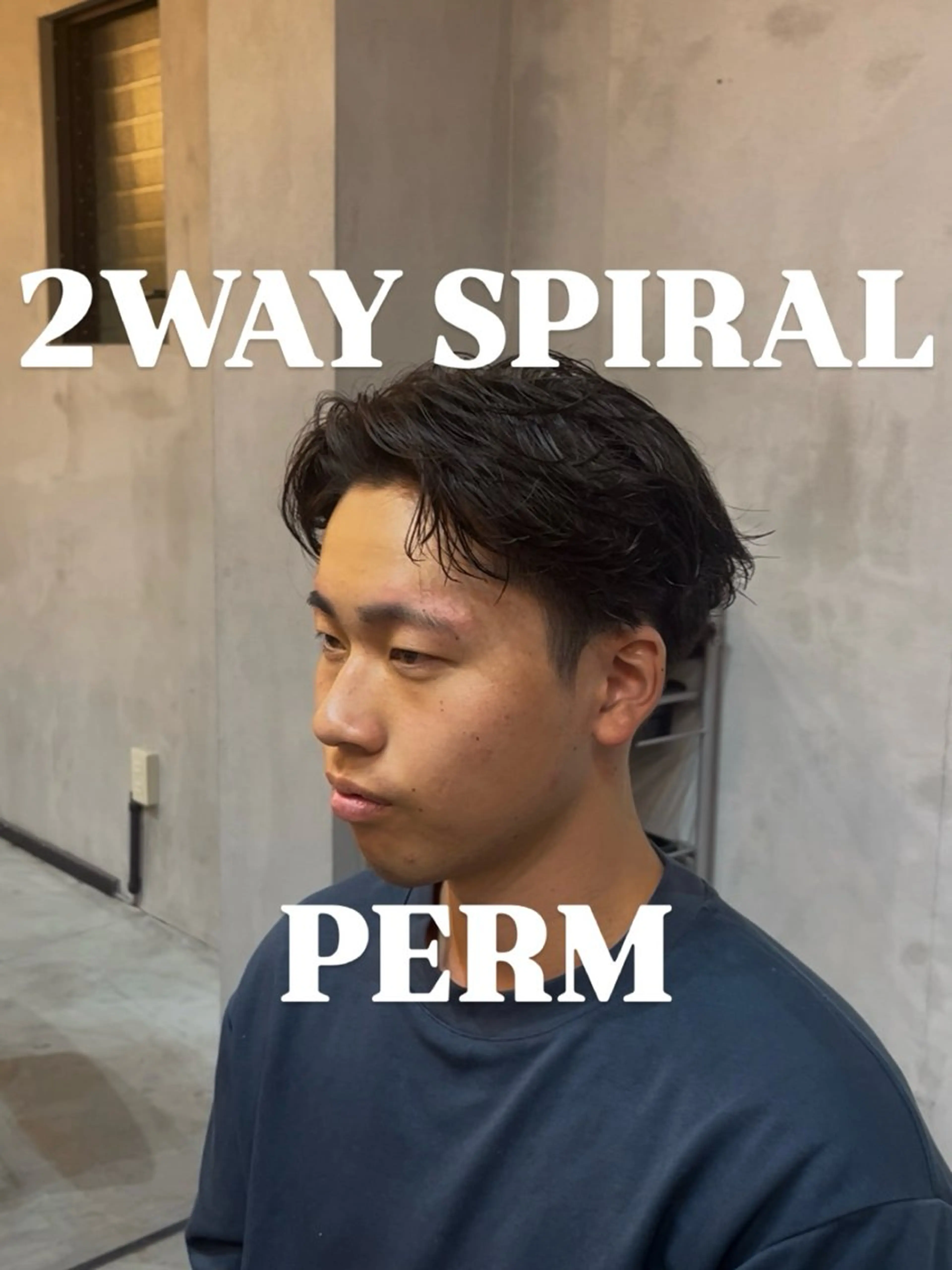 ミディアム パーマ メンズ カット パーマ 長島勇斗 💈メンズカット💈のヘアスタイル