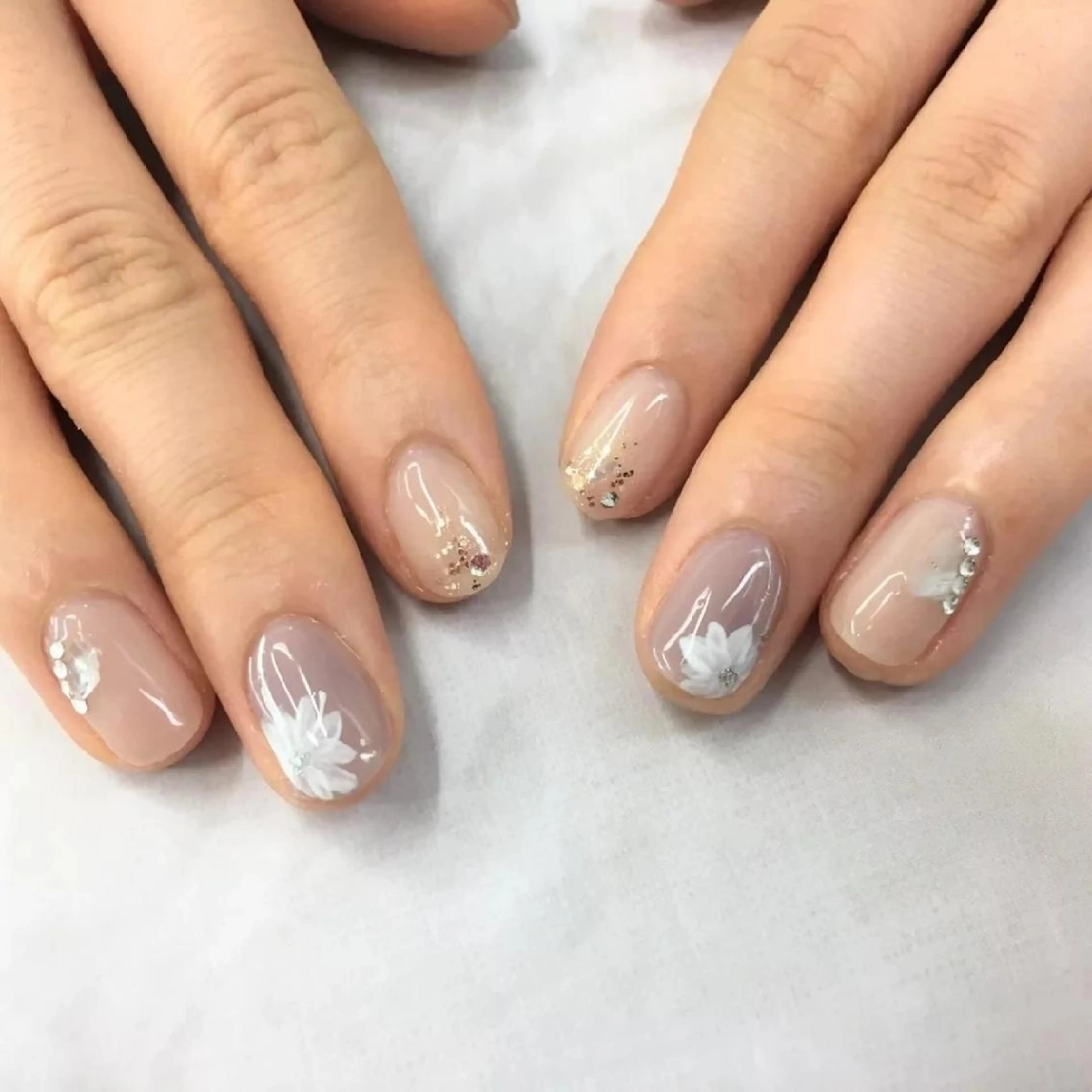 ネイル アートネイル フラワーネイル gemme NAIL&EYELASH所属・gemme🌿‬ YUIのマツエク・マツパデザイン