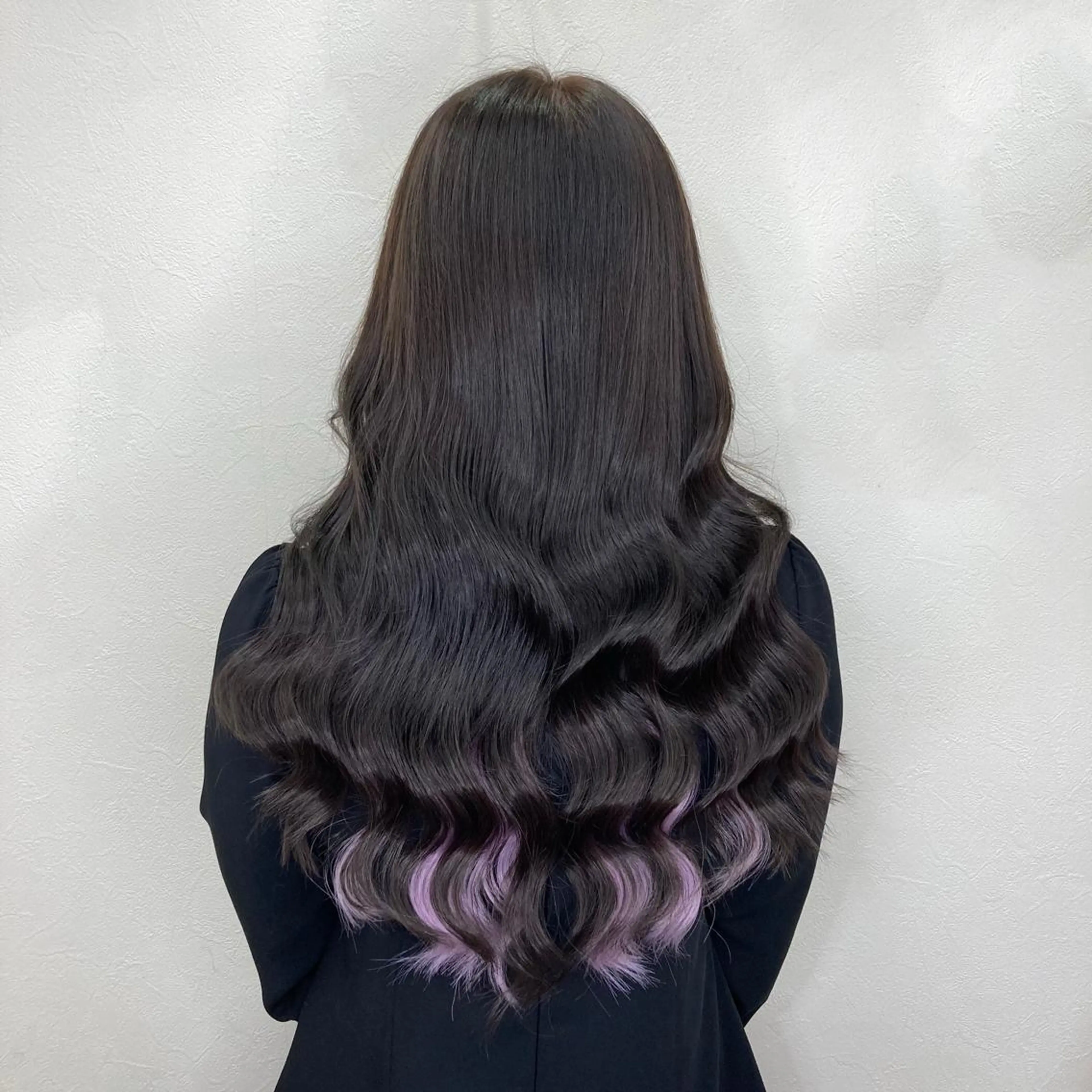 セミロング カラー パープルカラー ヘアカラー トリートメント エクステ KEISUKE🧡 NEXT池袋のヘアスタイル