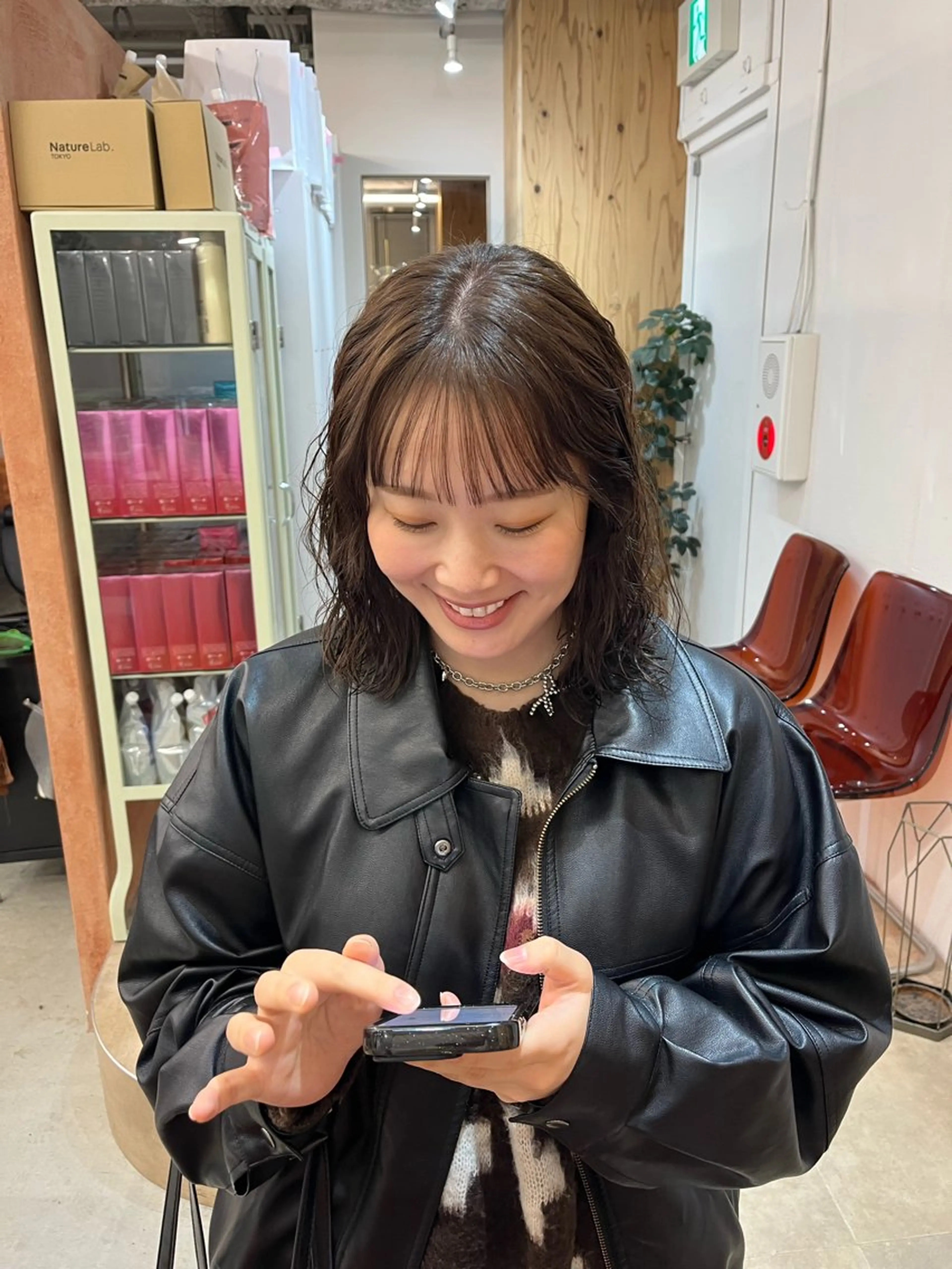 ミディアム カラー パーマ ミディアムパーマ ベージュカラー ヘアカラー トリートメント sem所属・韓国風🚪似合わせ/ 髪質改善🤍ariのヘアスタイル