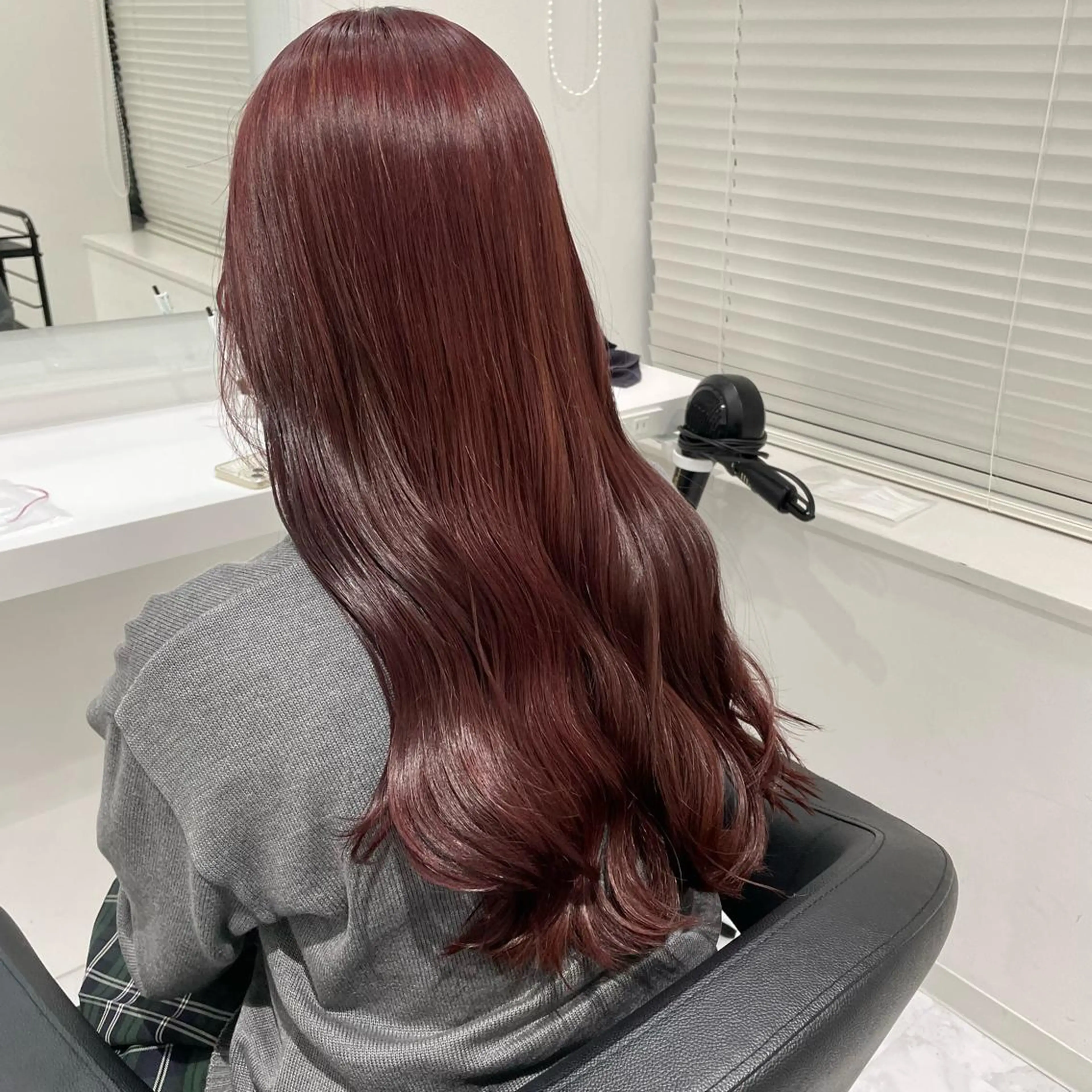 ミディアム ピンクラベンダー ヘアカラー トリートメント ヘッドスパ ヘアセット 大人っぽ上品🤍韓国 レイヤー🤍ふうがのヘアスタイル