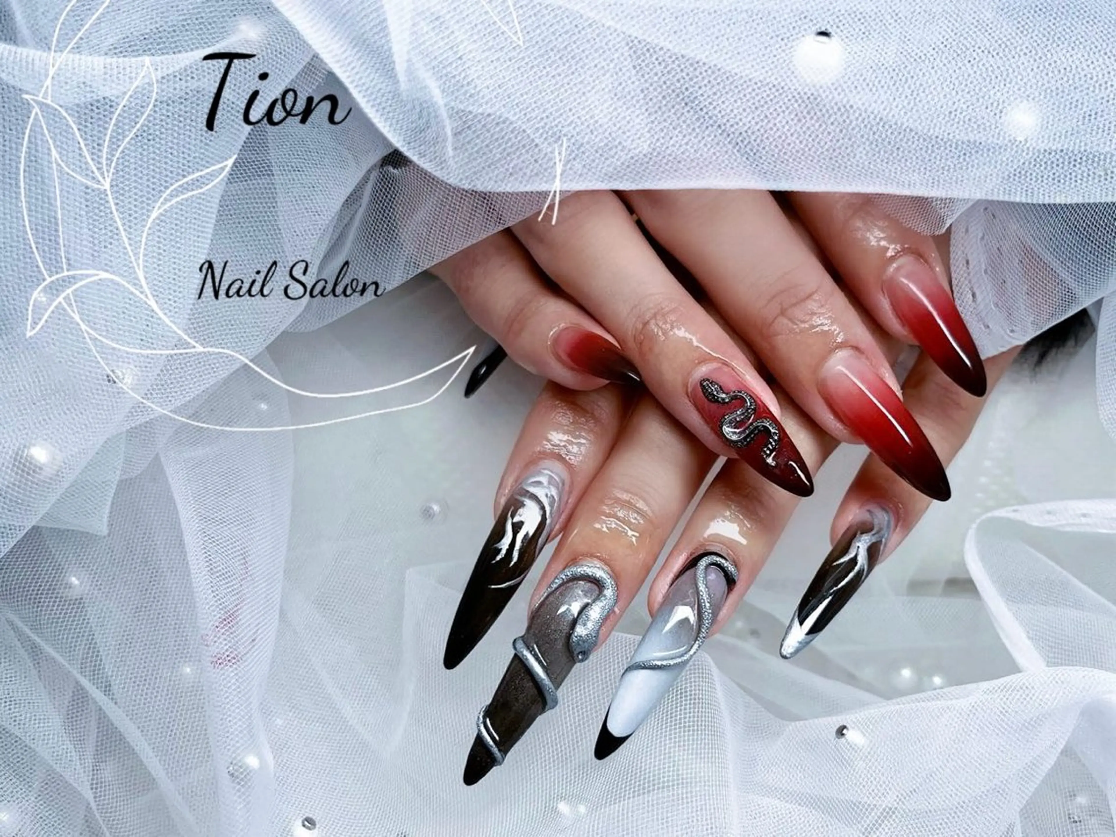 ネイル チークネイル 長さ出し フットネイル フレンチネイル ジェルネイル Nailsalon Tion武蔵小杉店のネイルデザイン