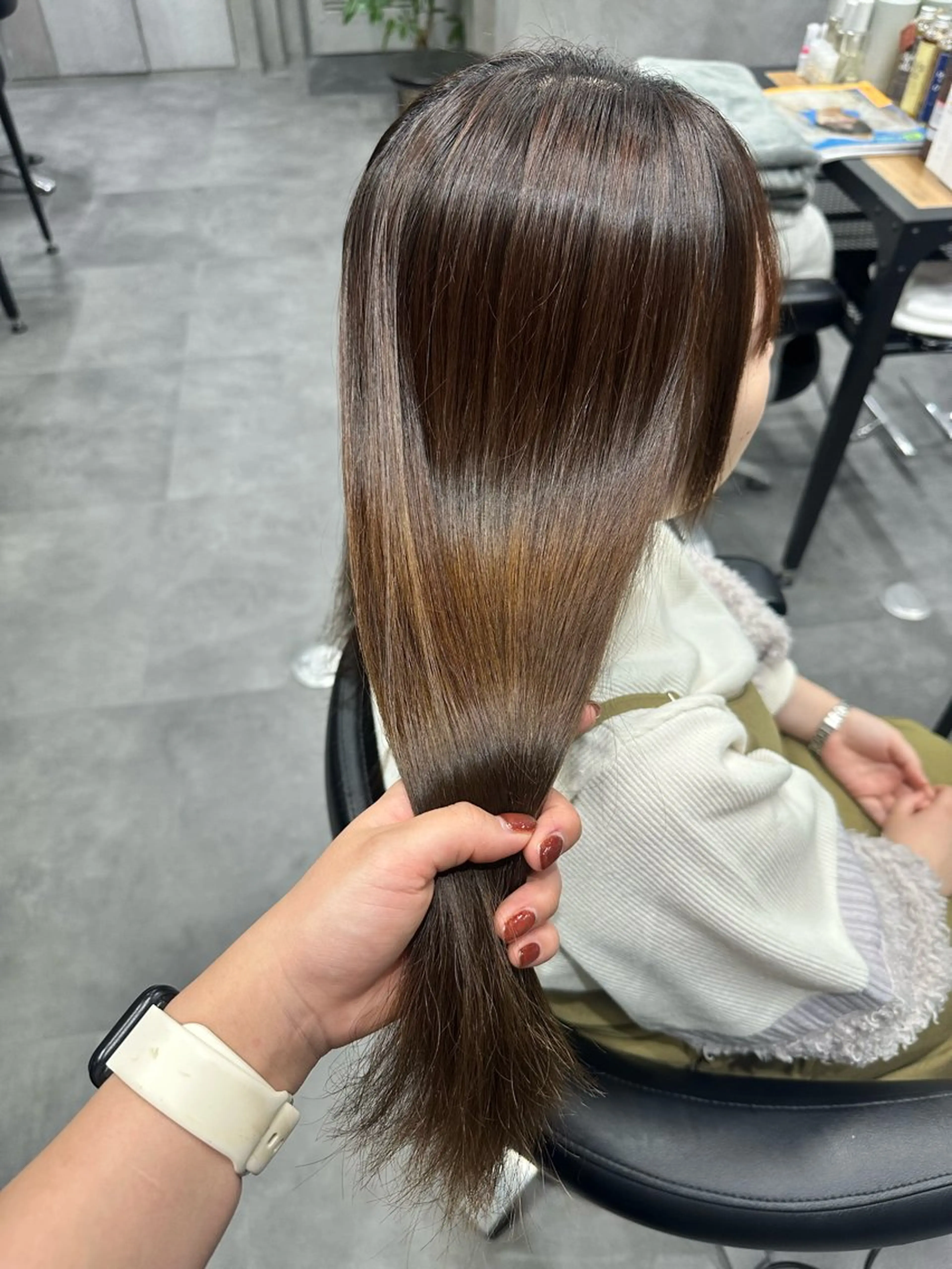 ロング パーマ 縮毛矯正 三木 まことのヘアスタイル