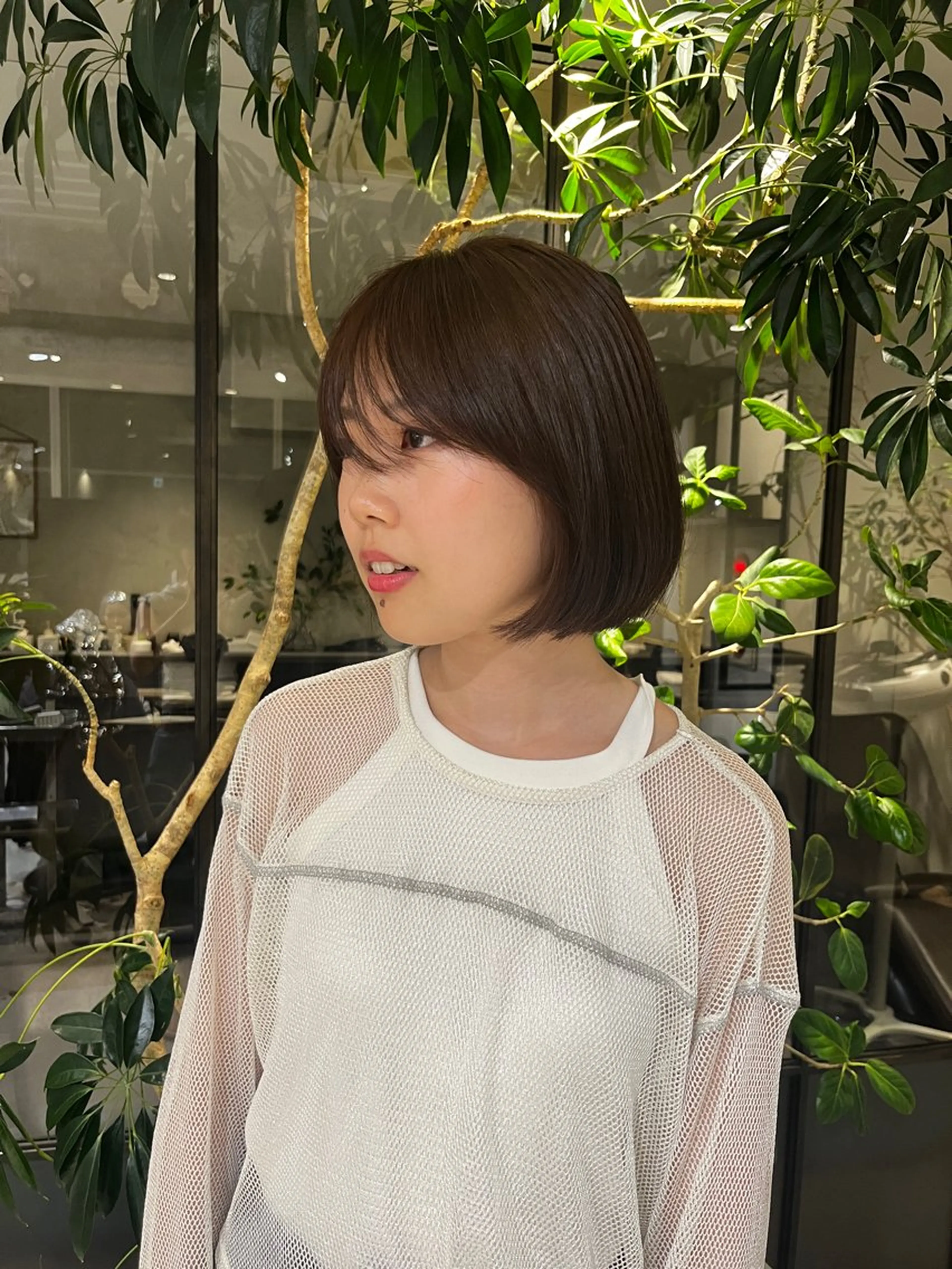 ミディアム カラー 本田 聖のヘアスタイル