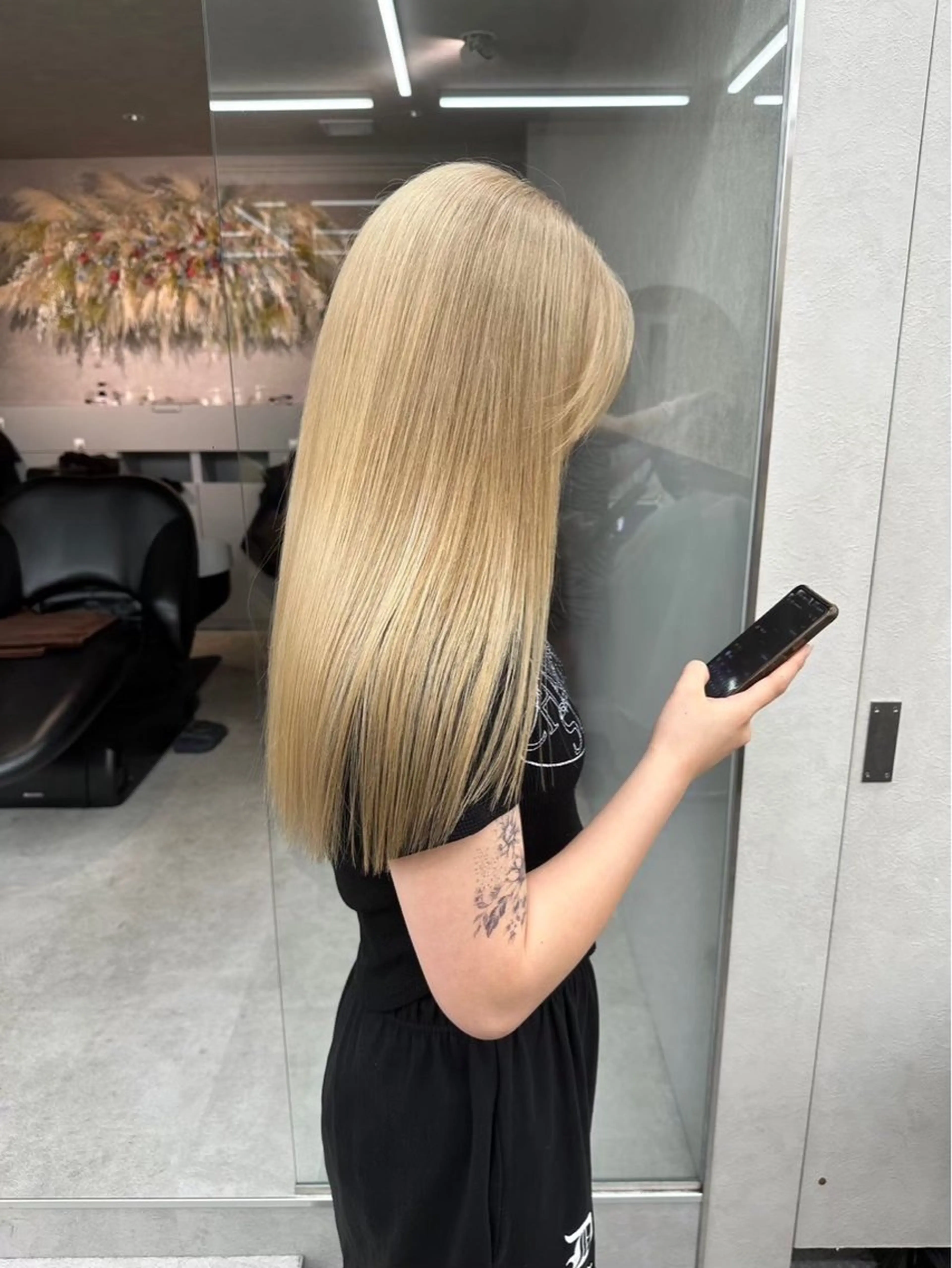 ロング カラー ヘアカラー トリートメント 韓国ヘア×髪質改善 サロンmareのヘアスタイル