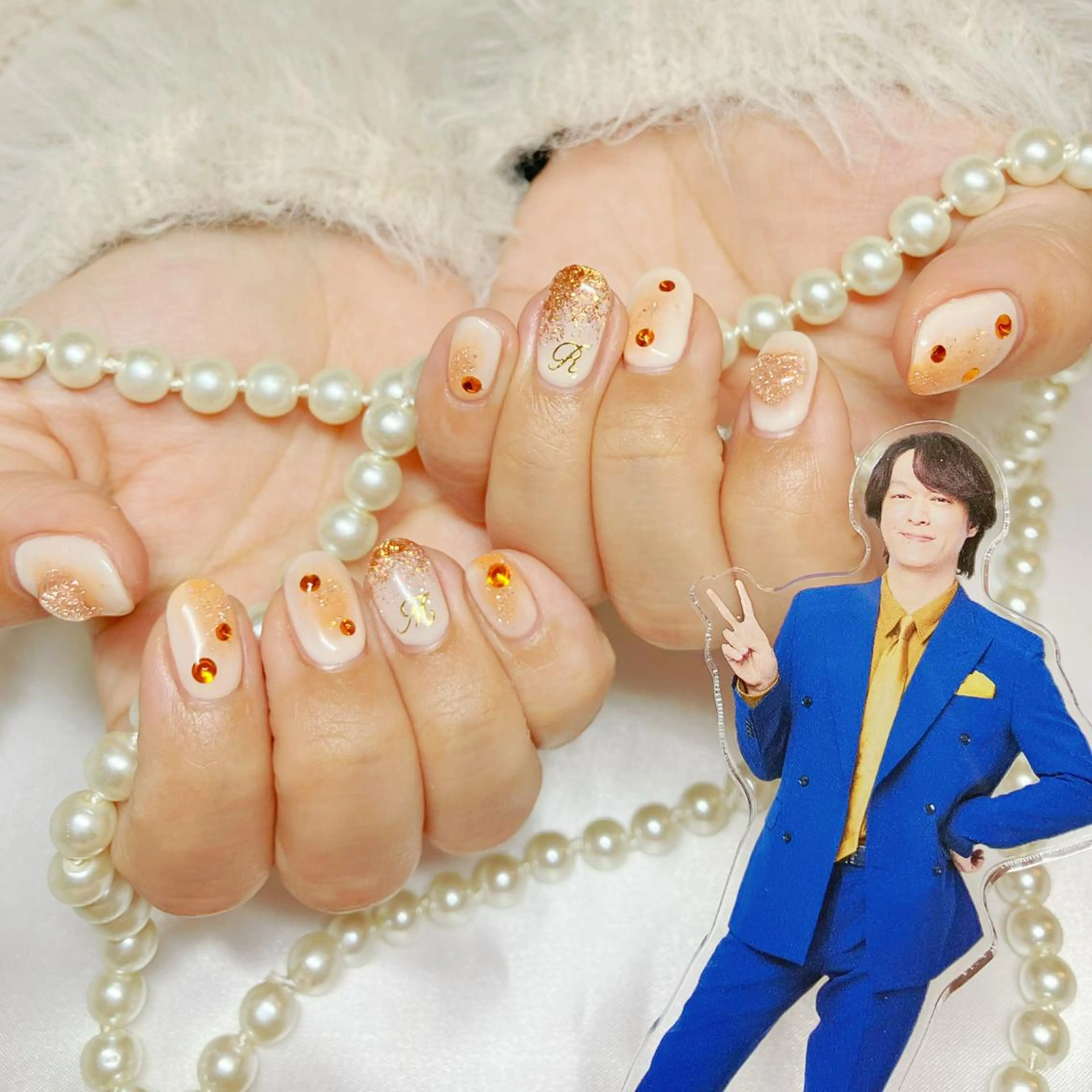 ネイル オーロラネイル チークネイル フラッシュネイル 氷ネイル・うるうるネイル キラキラネイル Amour baseのネイルデザイン