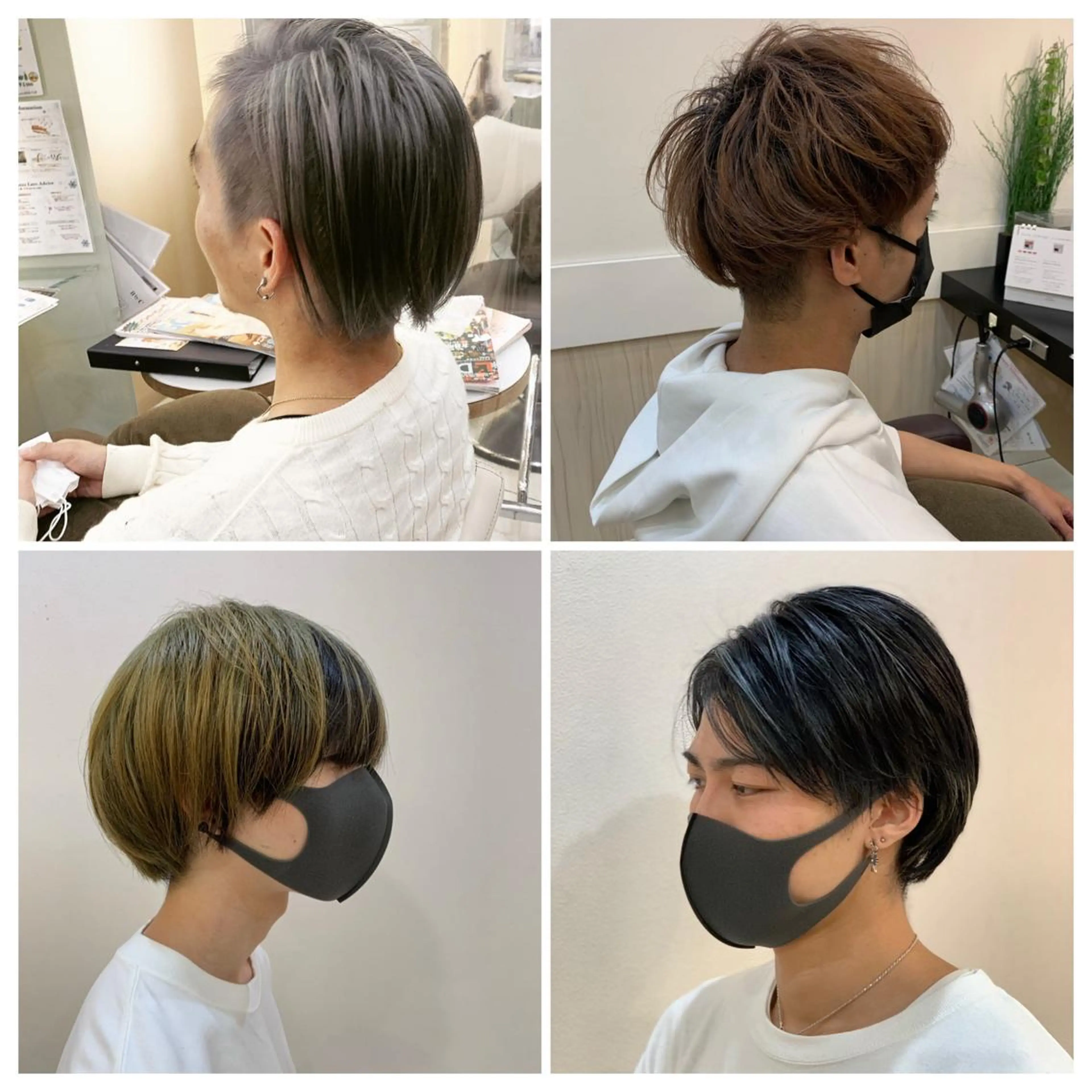ショート たけだゆめ ダブルカラーのヘアスタイル