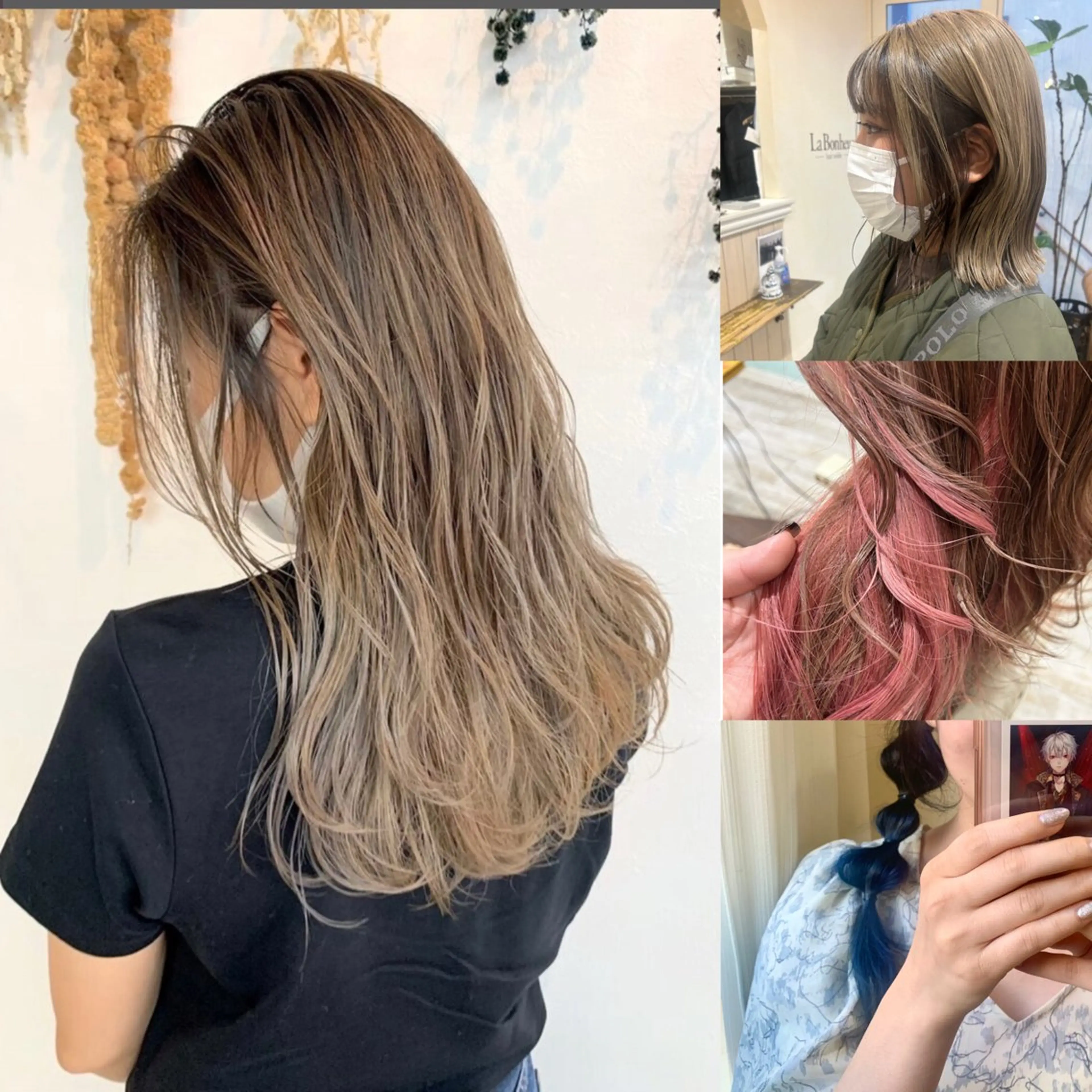 セミロング カラー ヘアアレンジ ブリーチ ﾅﾂﾐ🌼新越谷/ 骨格修正/艶髪のヘアスタイル