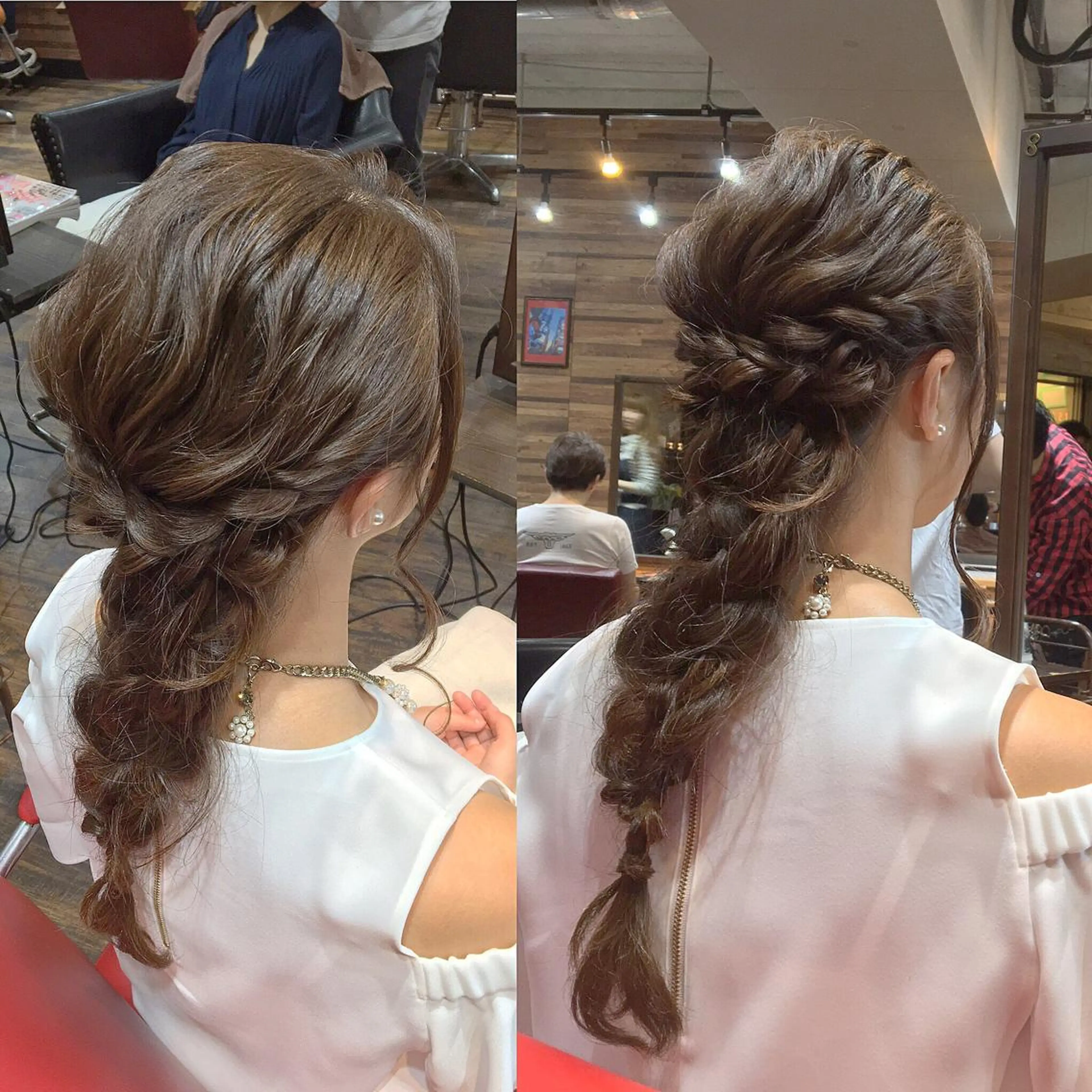 ロング ヘアアレンジ 三つ編み MITSU ✂️のヘアスタイル