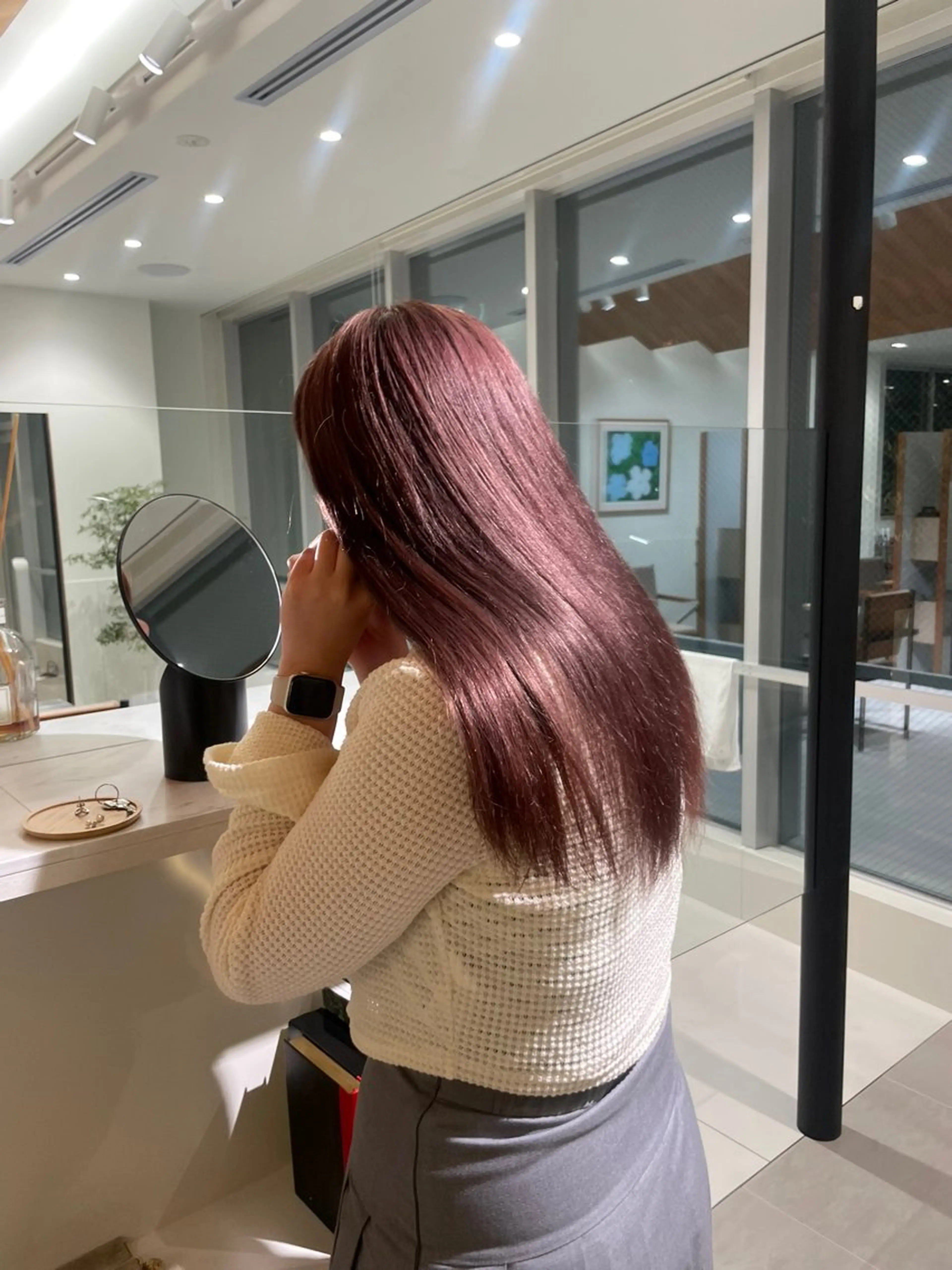ロング カラー ラベンダーカラー トリートメント ヘアカラー loren ao /shizukiのヘアスタイル