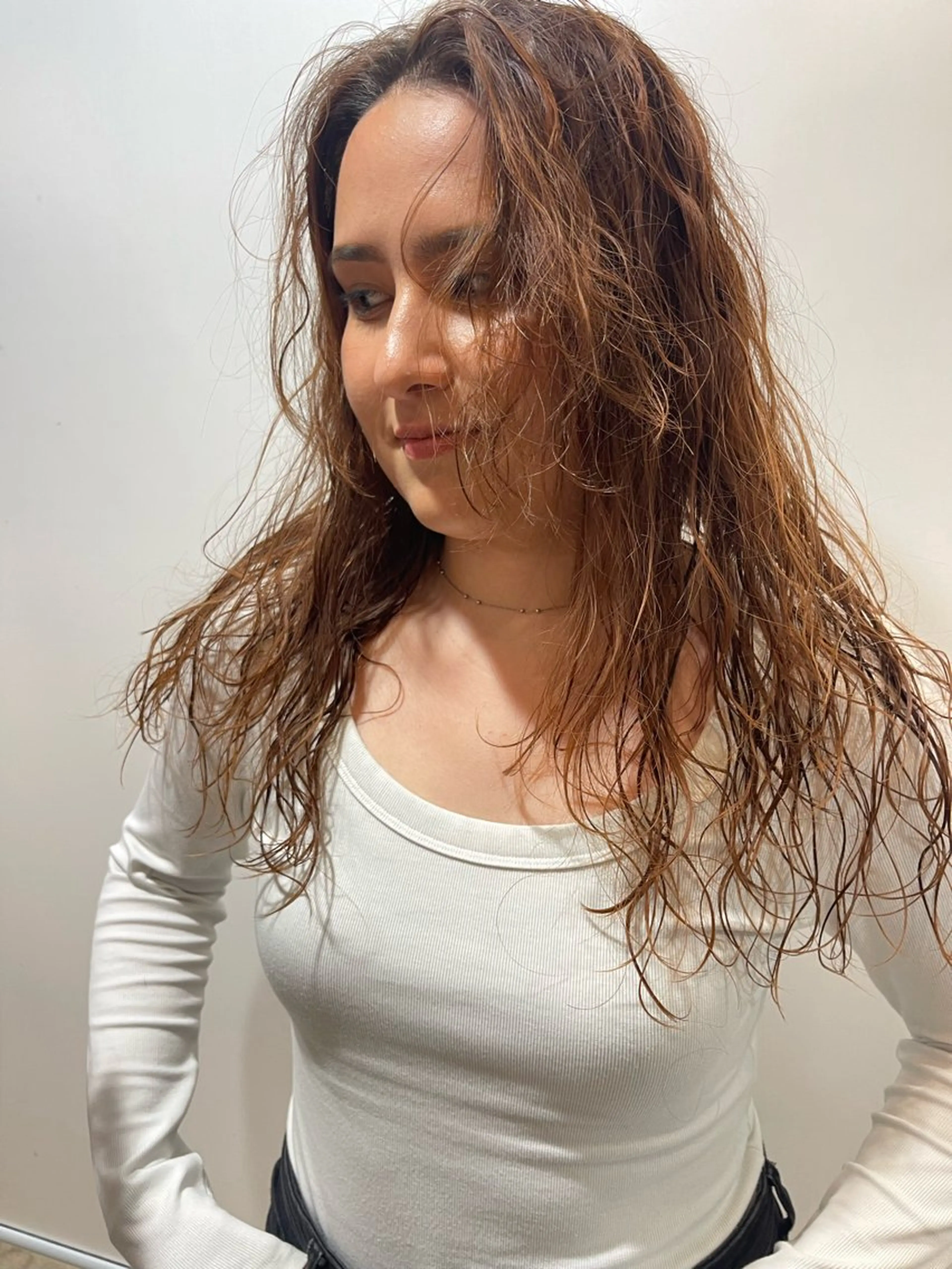 パーマ イージーパーマ募集 平口はのんのヘアスタイル