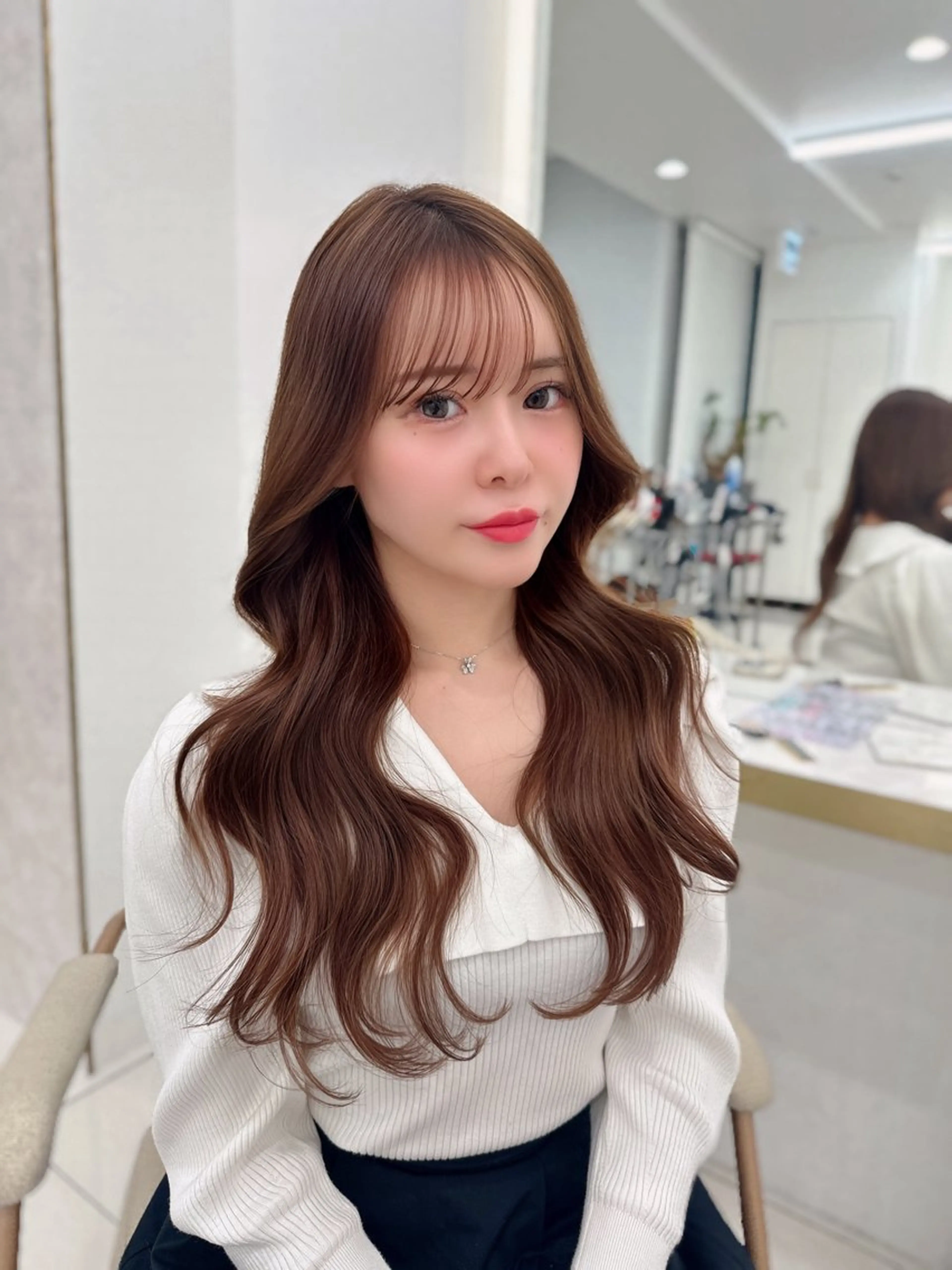 ロング カラー MAEUL所属・🍑韓国風レイヤー 🍑莉子のヘアスタイル