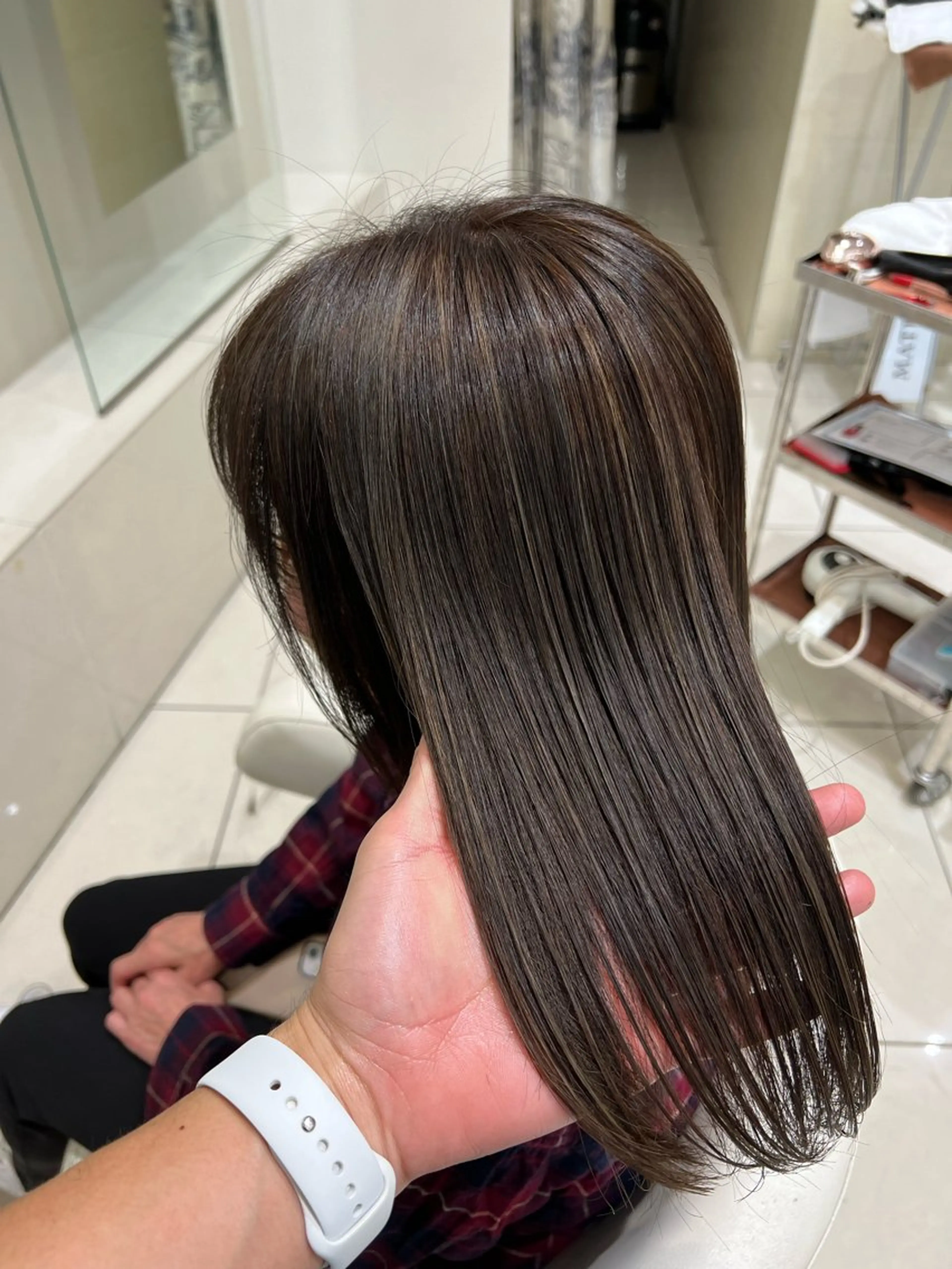 ミディアム ハイライト カット ヘアカラー AVANCE 深井店所属・👑顔周り韓国風 レイヤーSHUTOのヘアスタイル