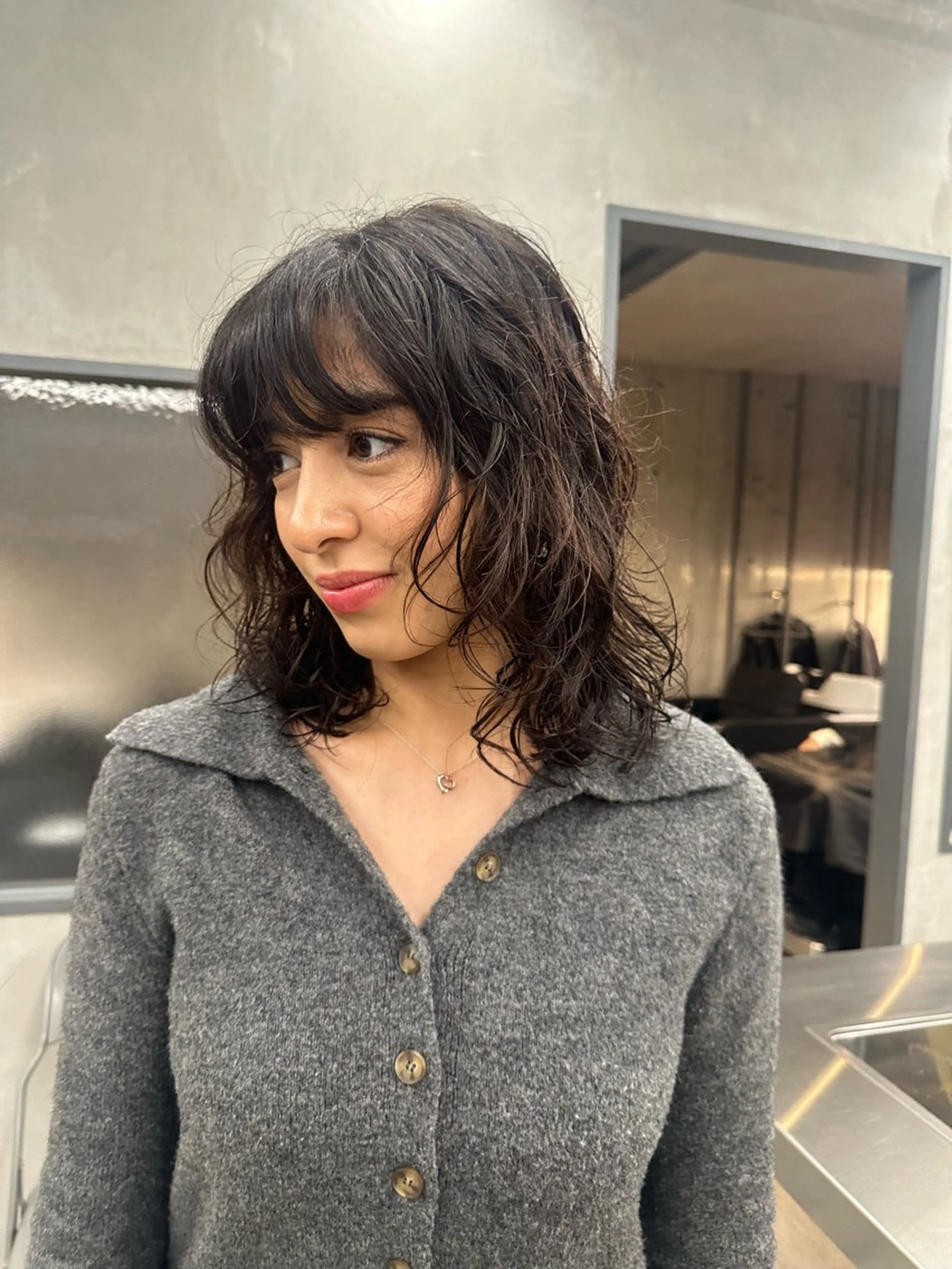 ミディアム パーマ カット パーマ お悩み解決パーマ hana🩰のヘアスタイル