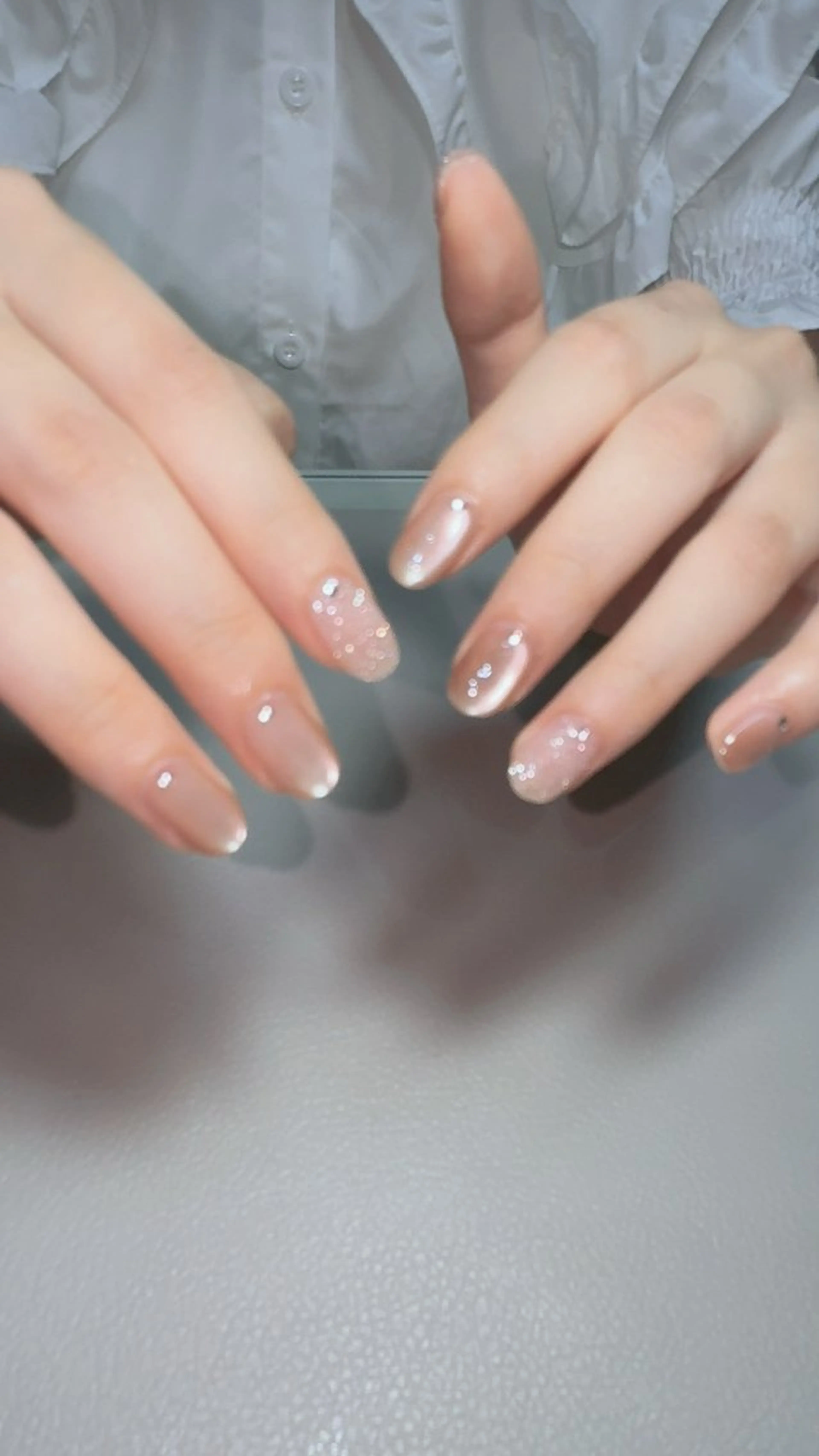 ネイル フラッシュネイル ラメ(グリッター) マグネットネイル ハンドネイル nailsalon urüm (ウルム)のネイルデザイン