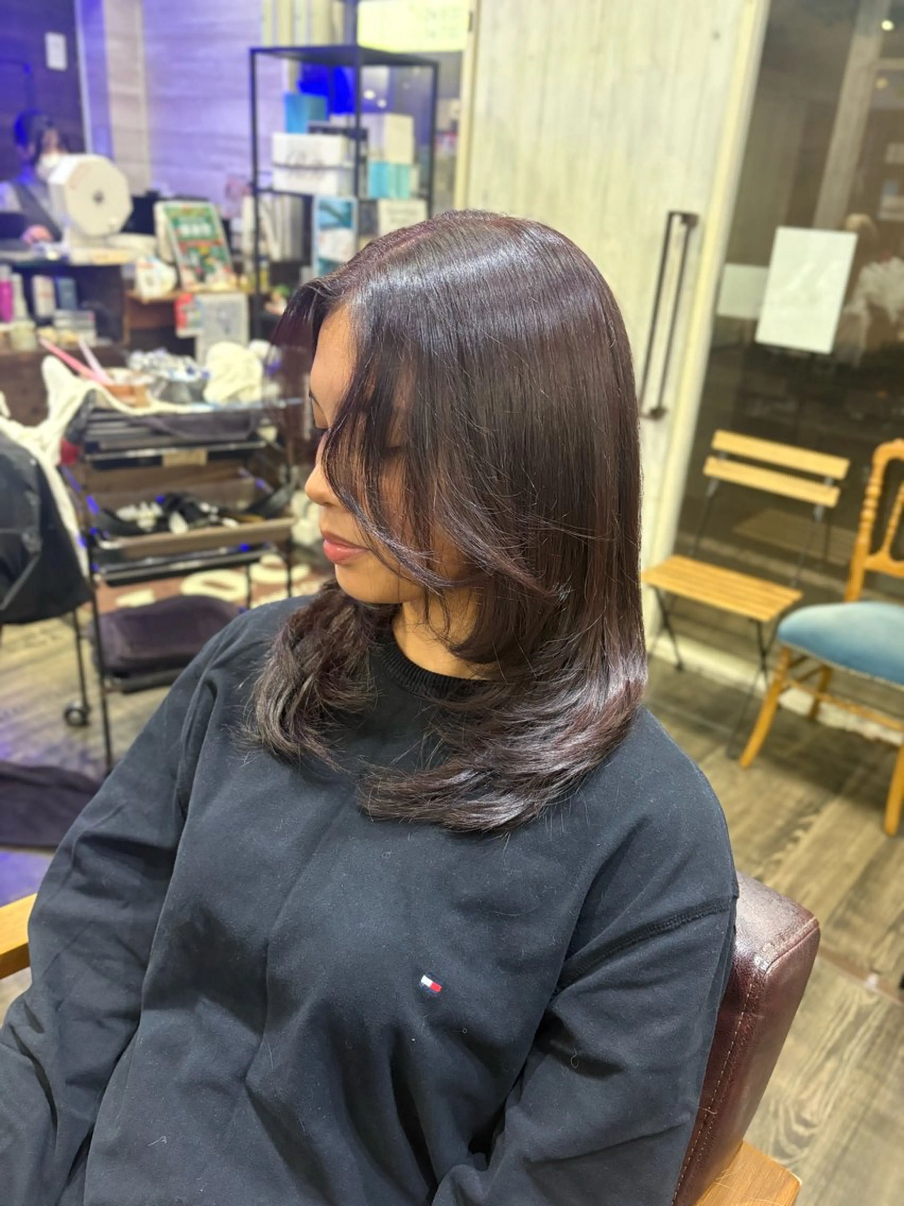 ミディアム 外国人風カラー レイヤーカット カット ヘアカラー トリートメント LOCO/ Ko-kiのヘアスタイル