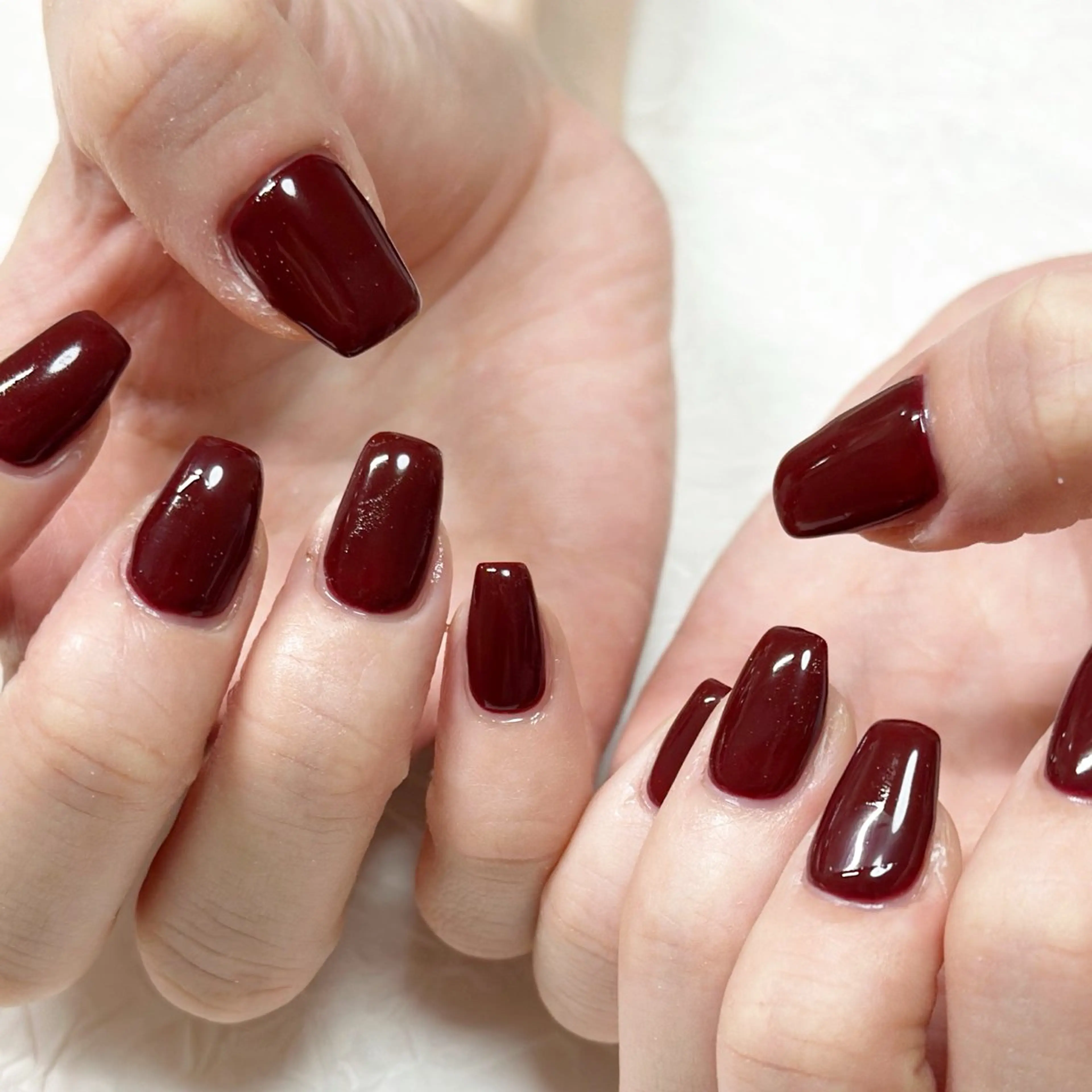 ネイル ボルドー ワンカラーネイル シンプルネイル ♡Nailist yui♡のネイルデザイン