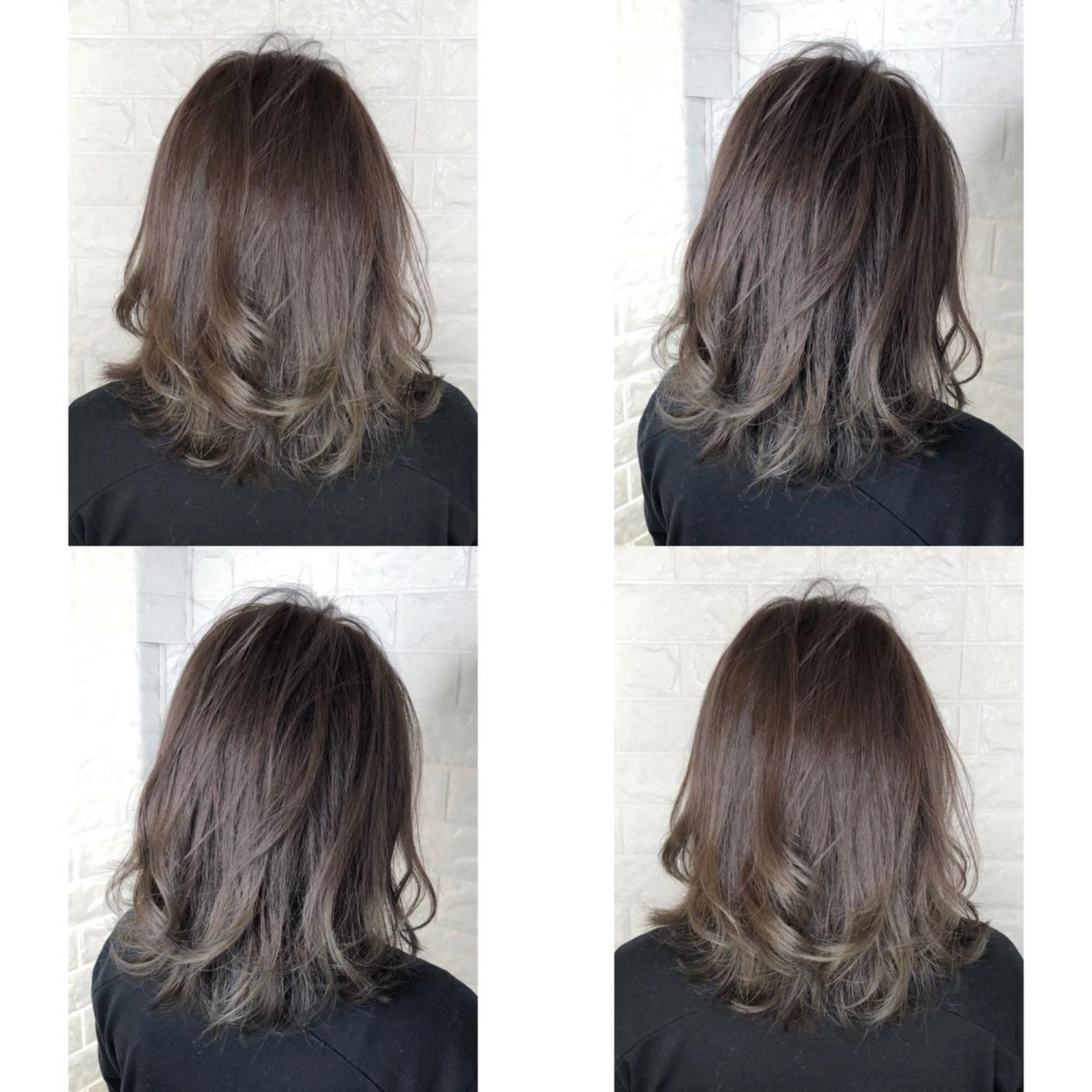 ミディアム カラー アッシュ ベージュカラー ブリーチ グラデーションカラー 外国人風カラー KIZU 髪質改善 オカルト怪談のヘアスタイル