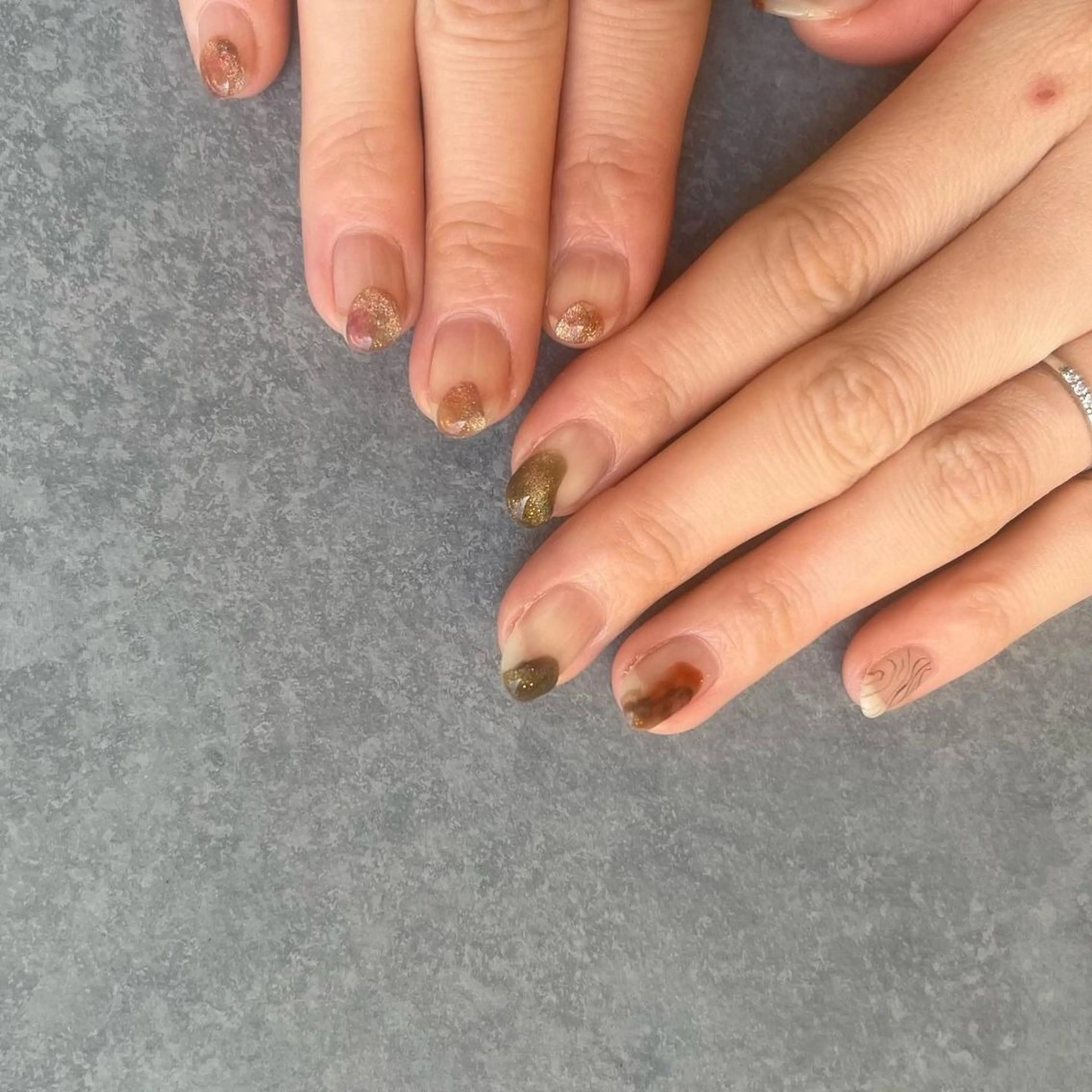 ネイル クリアネイル ジェルネイル マグネットネイル パラジェル ぷっくりネイル パラジェル登録サロン N°nail 立川のネイルデザイン