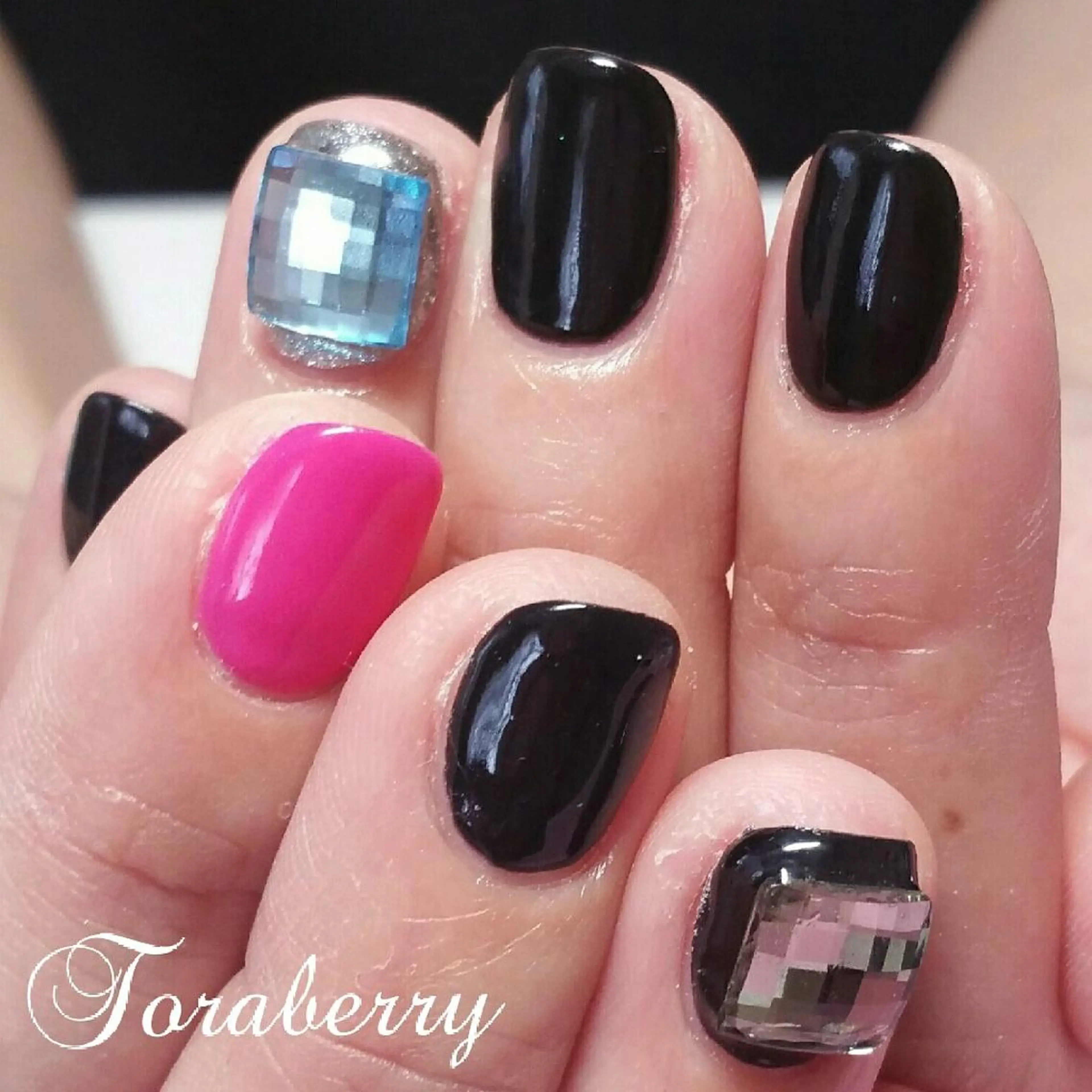 ネイル ストーンネイル ネイリスト なつみのネイルデザイン