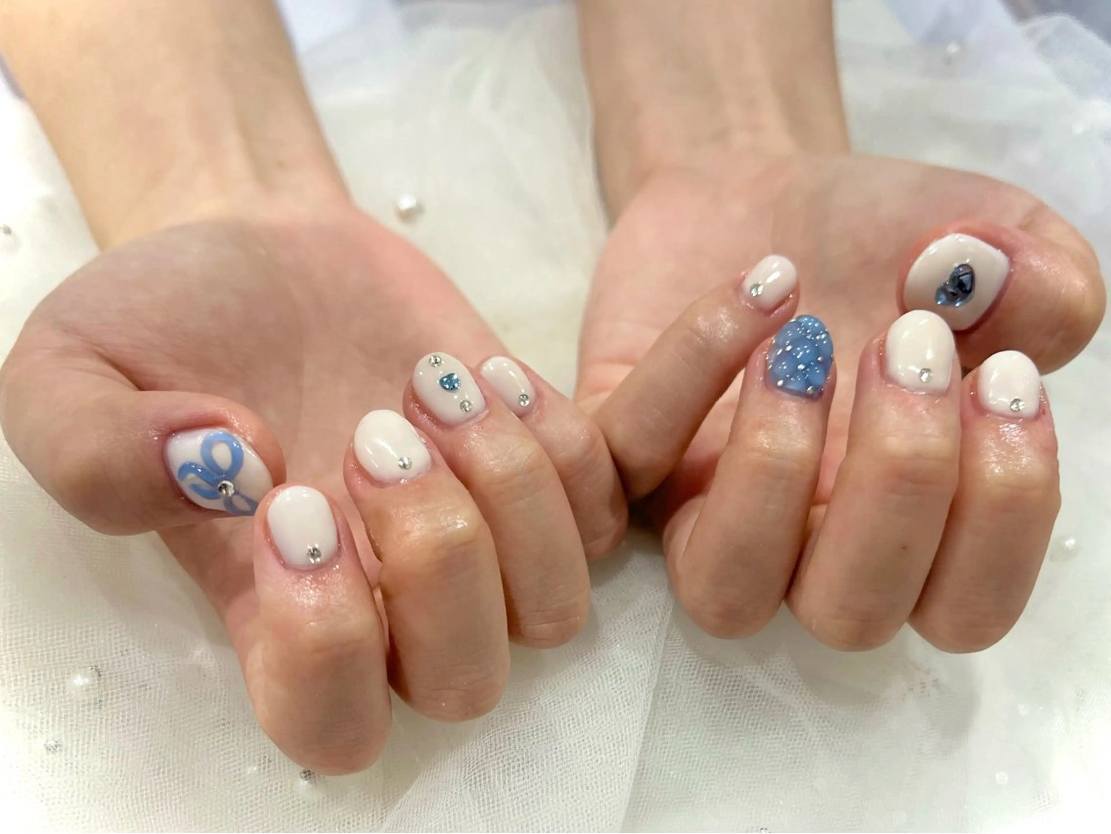 ネイル ぷっくりネイル リボン Nail salon Cielel⟡Ayaのネイルデザイン