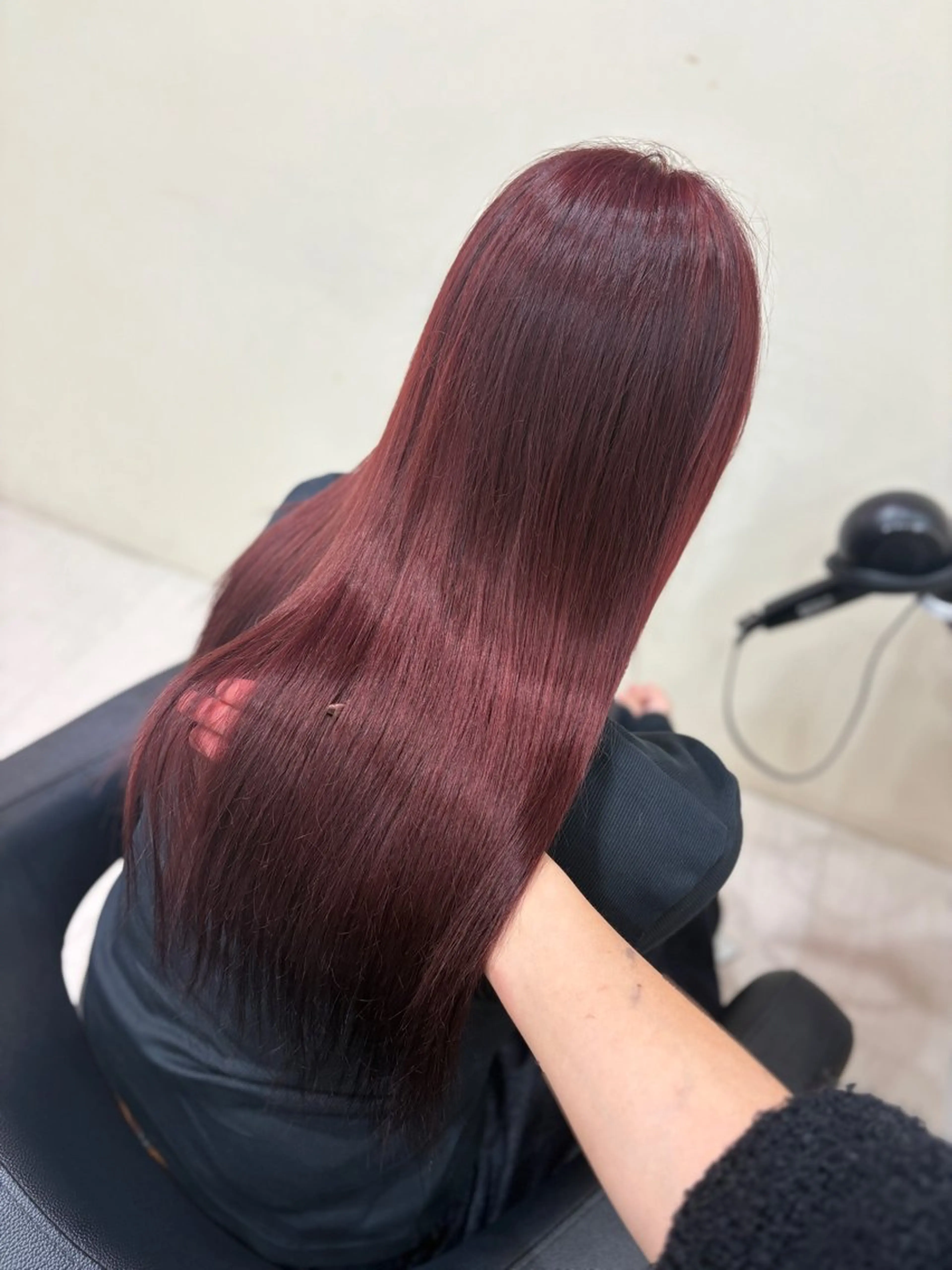 ロング ヘアカラー トリートメント ヘアセット 💗暖色カラー💗 ツヤ髪💗Mayaのヘアスタイル