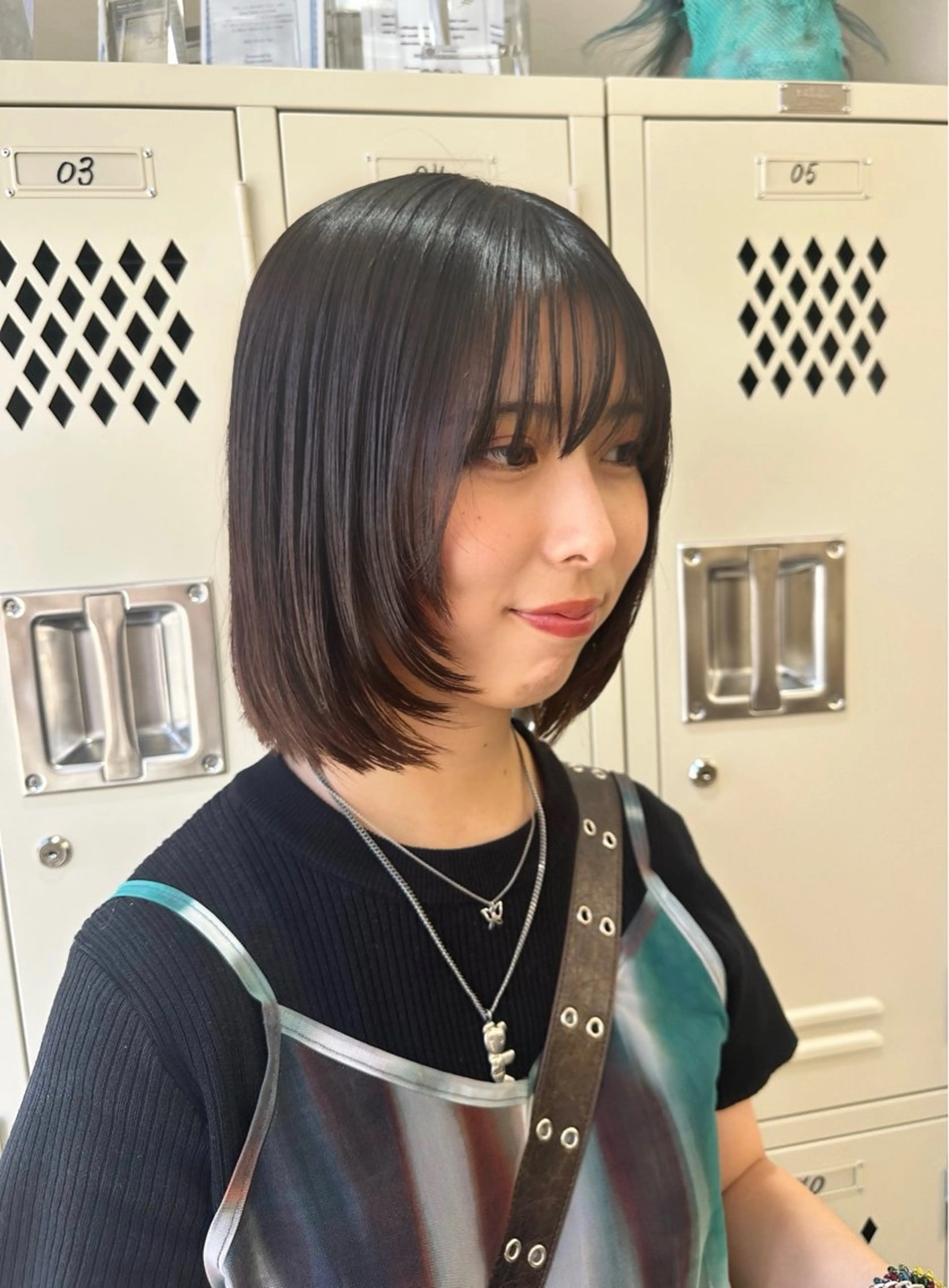 ミディアム ミディアムパーマ 顔まわりレイヤー 髪質改善 レイヤーカット 縮毛矯正 カット 縮毛矯正 トリートメント 髪質改善/レイヤー/ 艶髪🎀ayaneのヘアスタイル