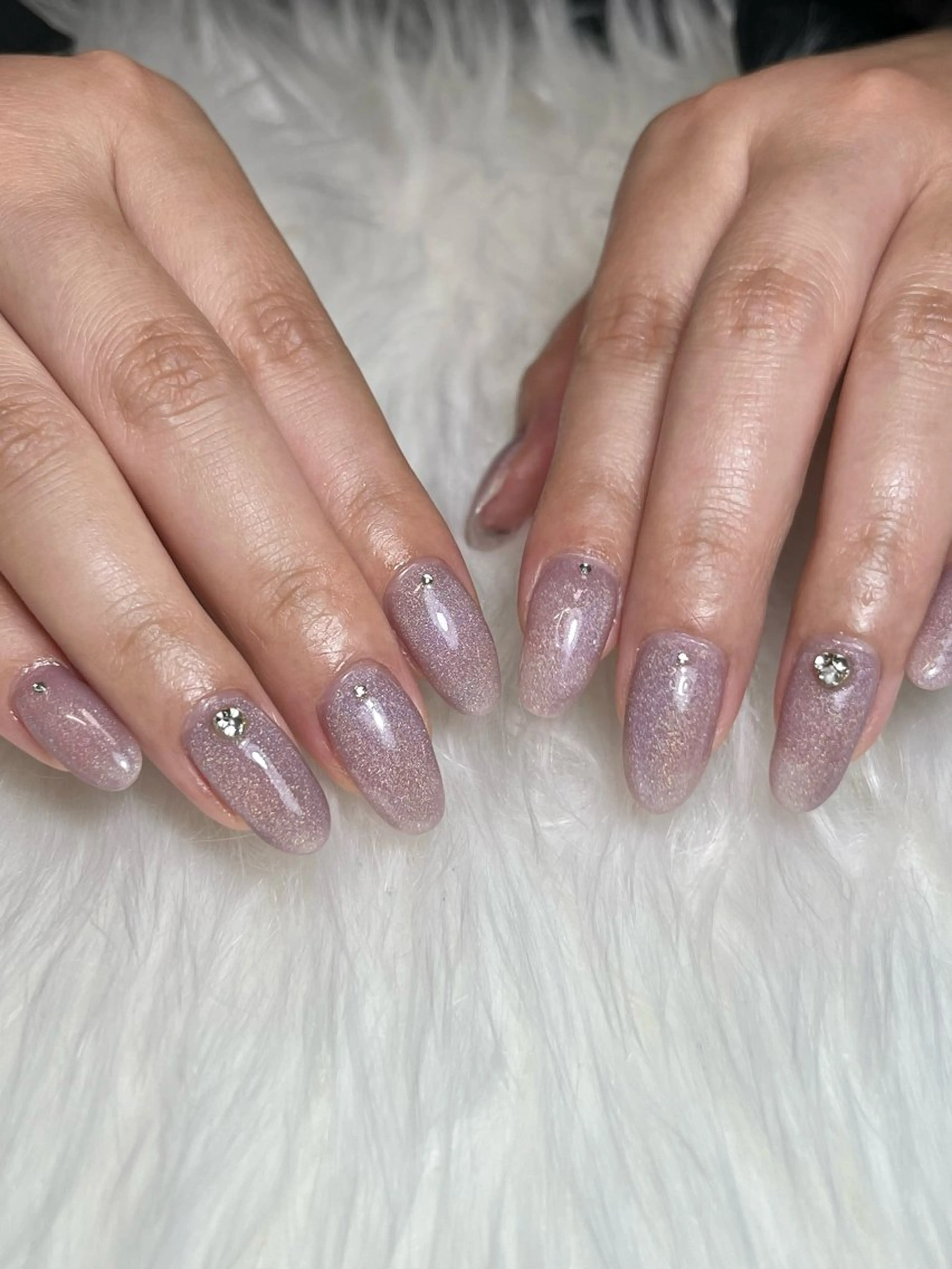 ネイル マグネットネイル パープル ハンドネイル nail salon epeのネイルデザイン