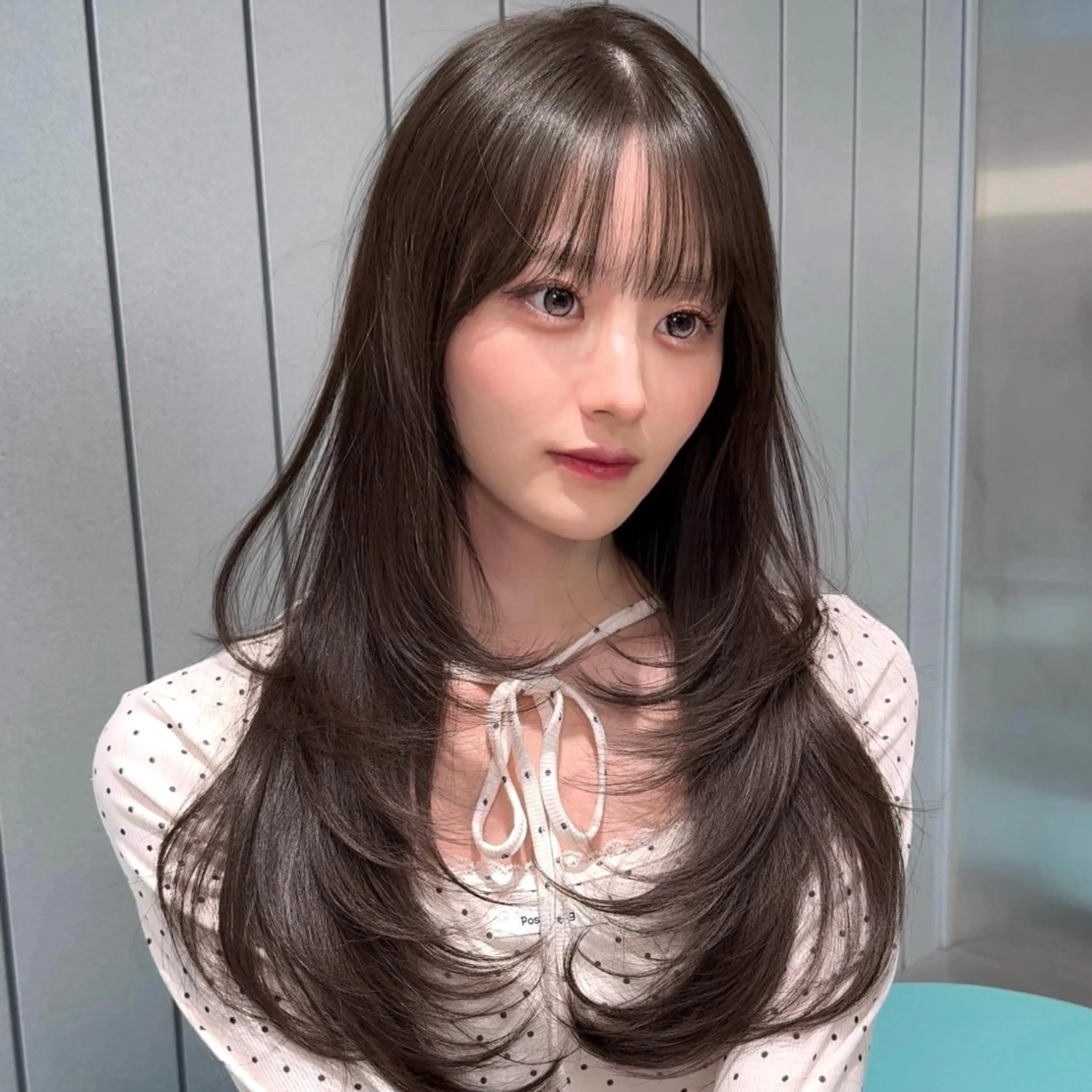 ロング カラー 透明感カラー 顔周りカット レイヤーカット カット ヘアカラー トリートメント ユナ / lond uluのヘアスタイル