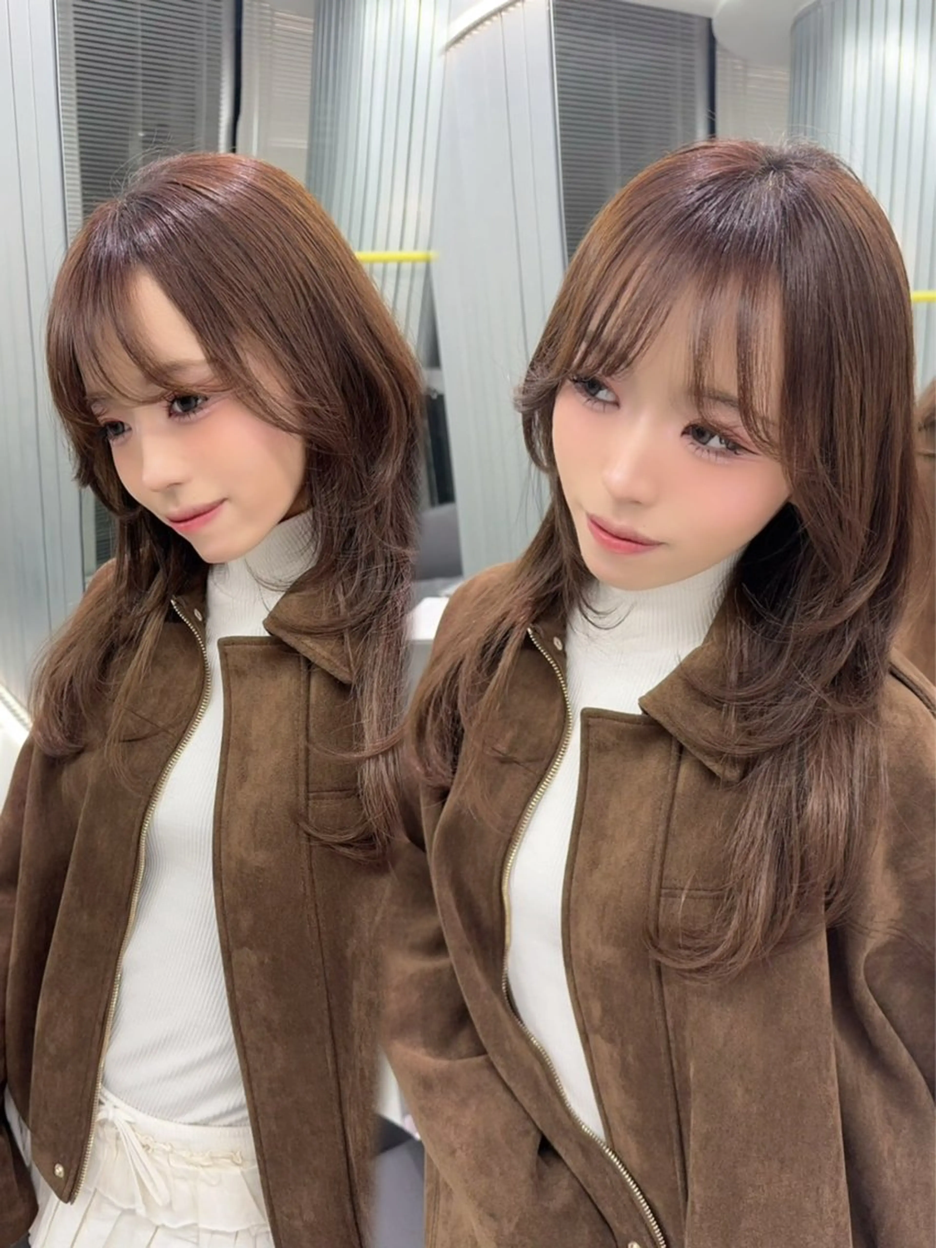 セミロング カラー ヘアカラー ozaki renaのヘアスタイル