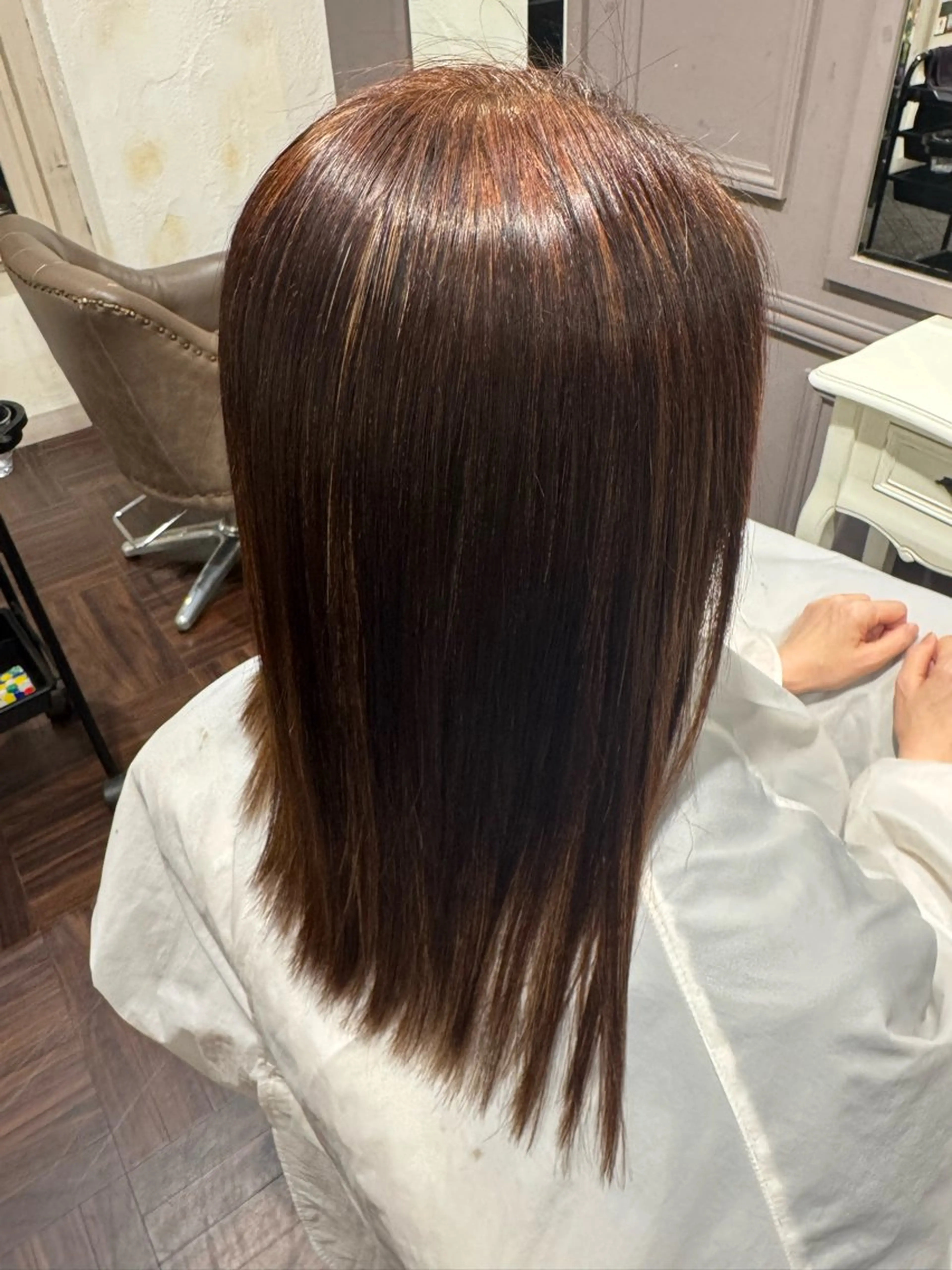 ミディアム 縮毛矯正 縮毛矯正 rogue AYAKAのヘアスタイル