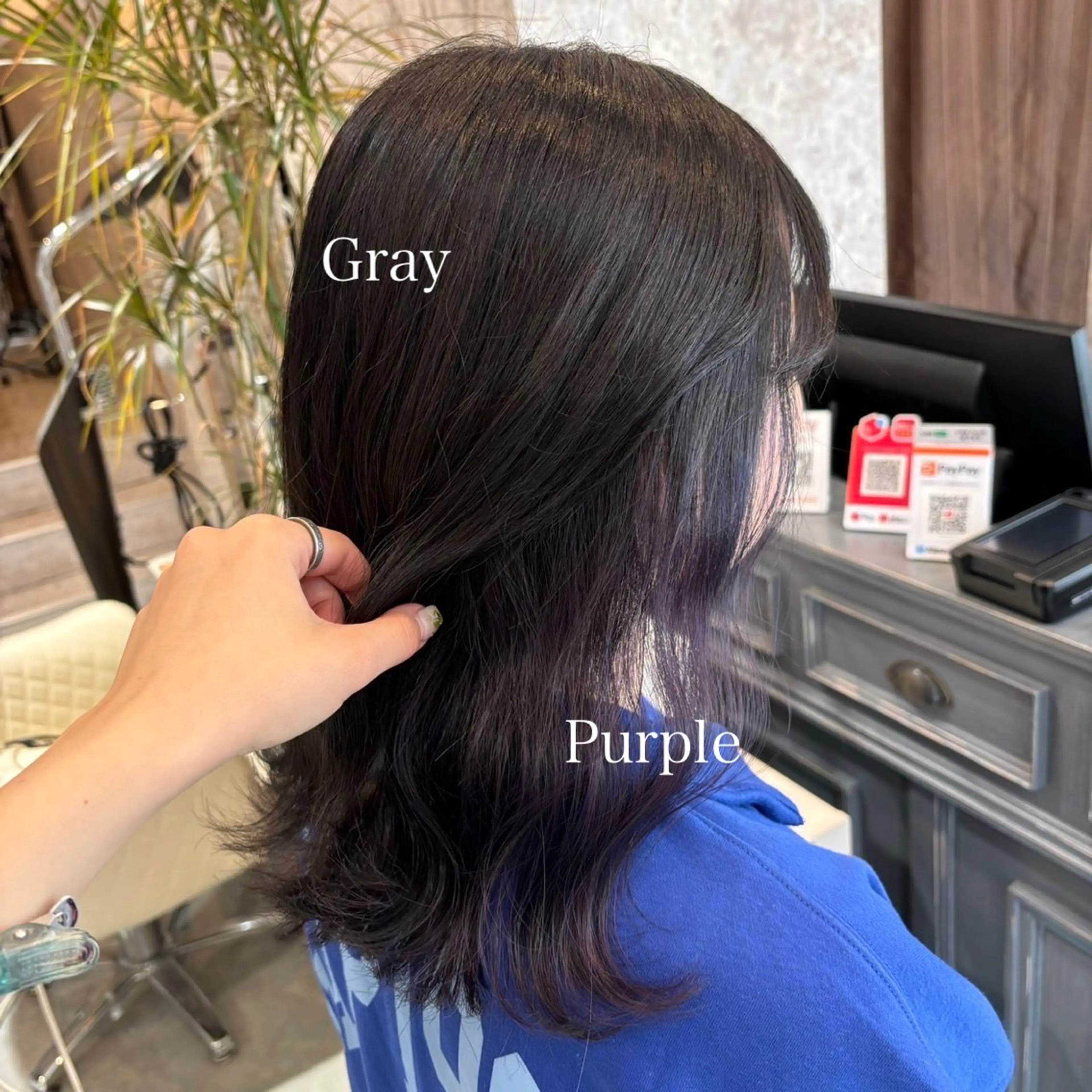 ミディアム カラー ブリーチ ブルーカラー ダブルカラー グラデーションカラー ハイライトカラー 💈Blanco💈 カラー&ケア🌈のヘアスタイル
