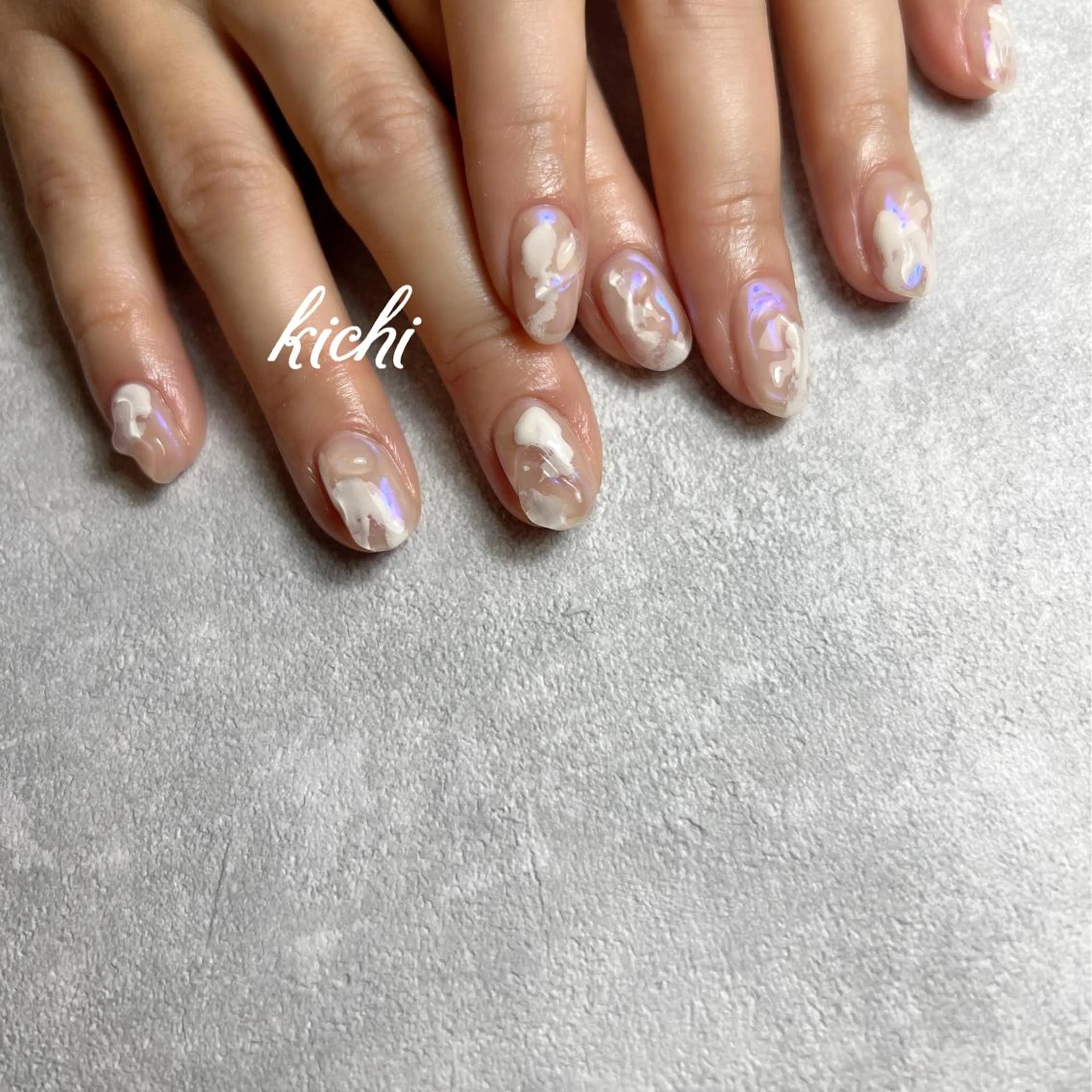 ネイル ジェルネイル 持ち込み ニュアンスネイル パラジェル 夏ネイル kichi･:* みじゅのネイルデザイン