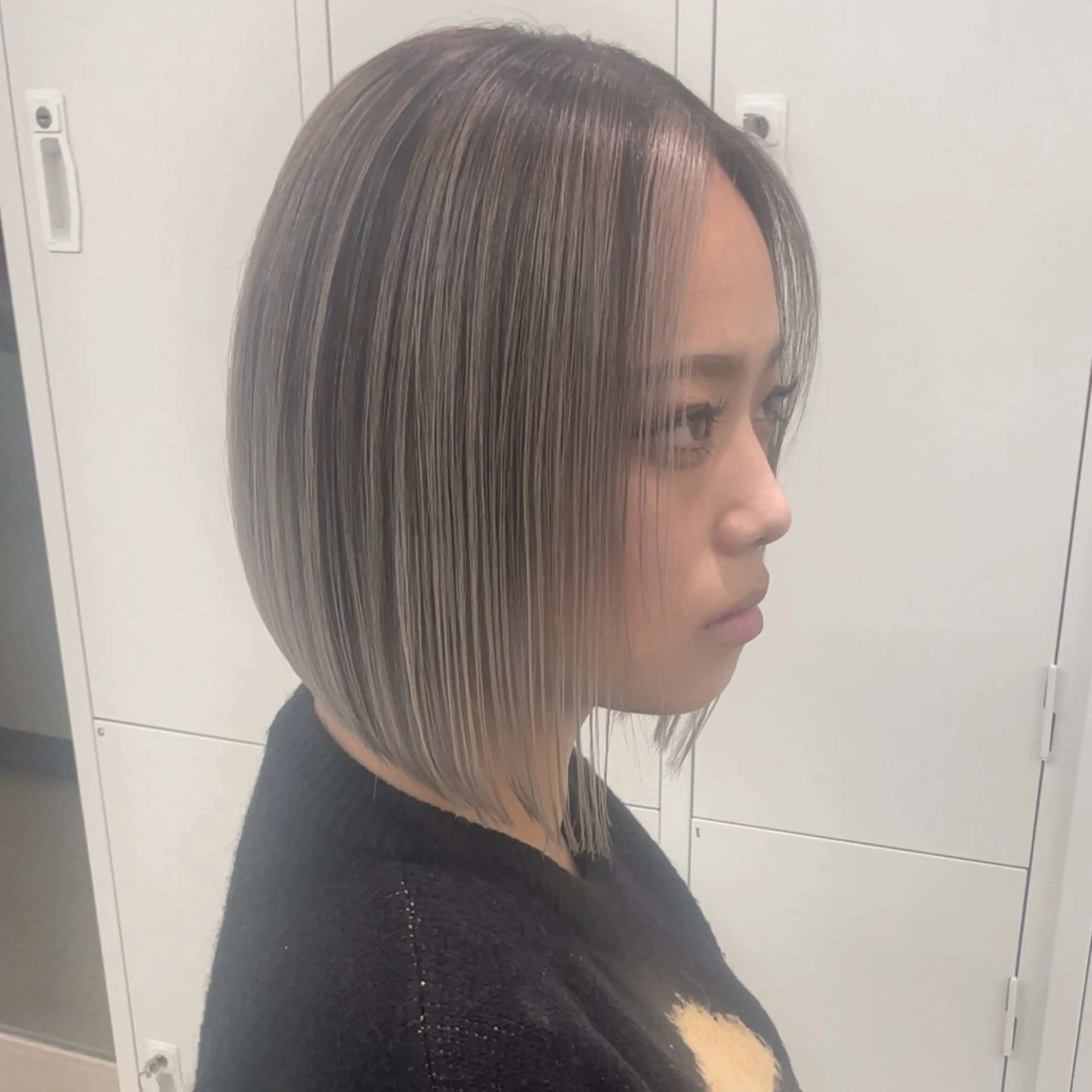 ショート カラー カット ヘアカラー トリートメント 奥山義進/ハイトーン /バレイヤージュのヘアスタイル