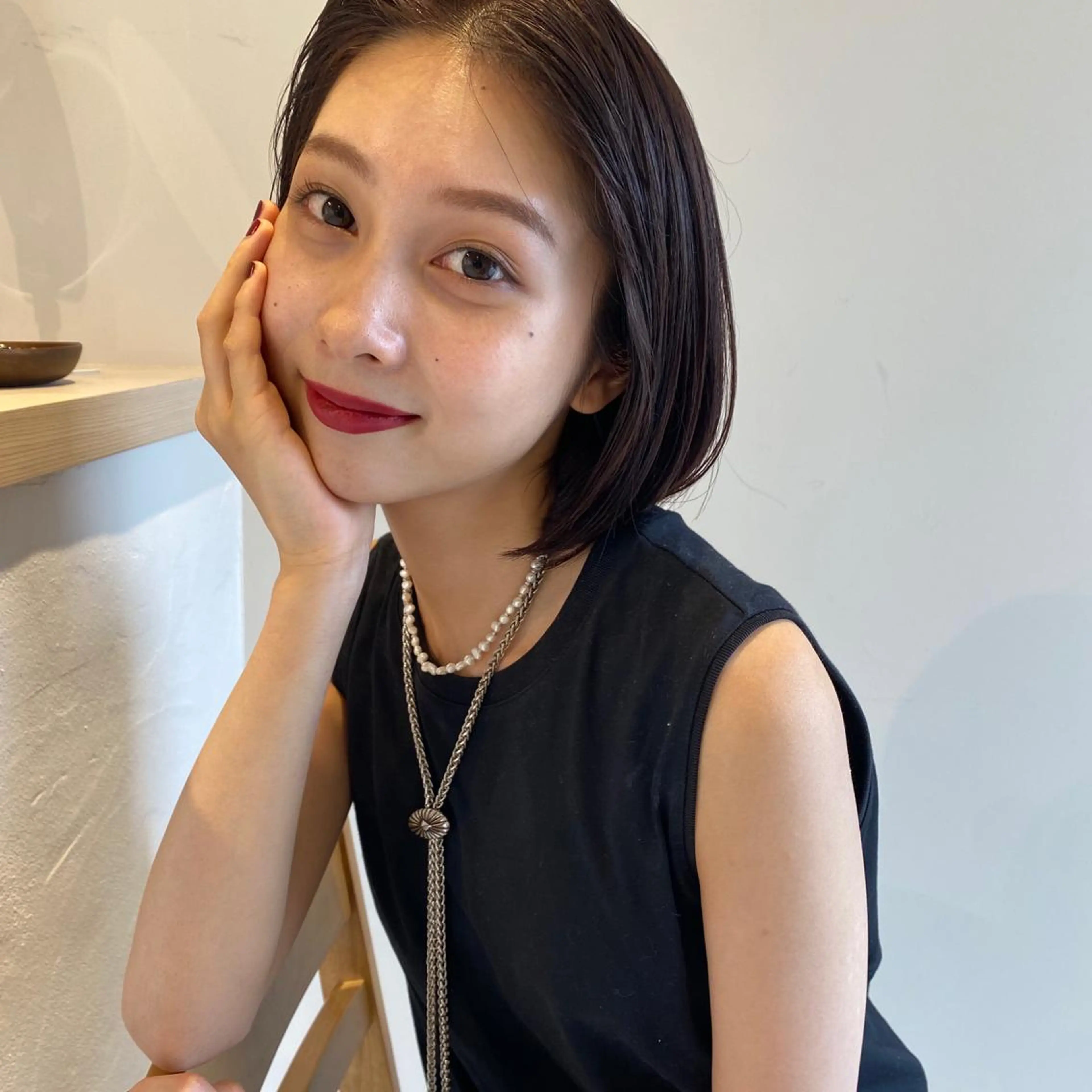 【１番人気💗】カット+ダメージレスカラー+髪質改善酸熱トリートメント🌱巻きorストレート仕上げ付き❣️の写真