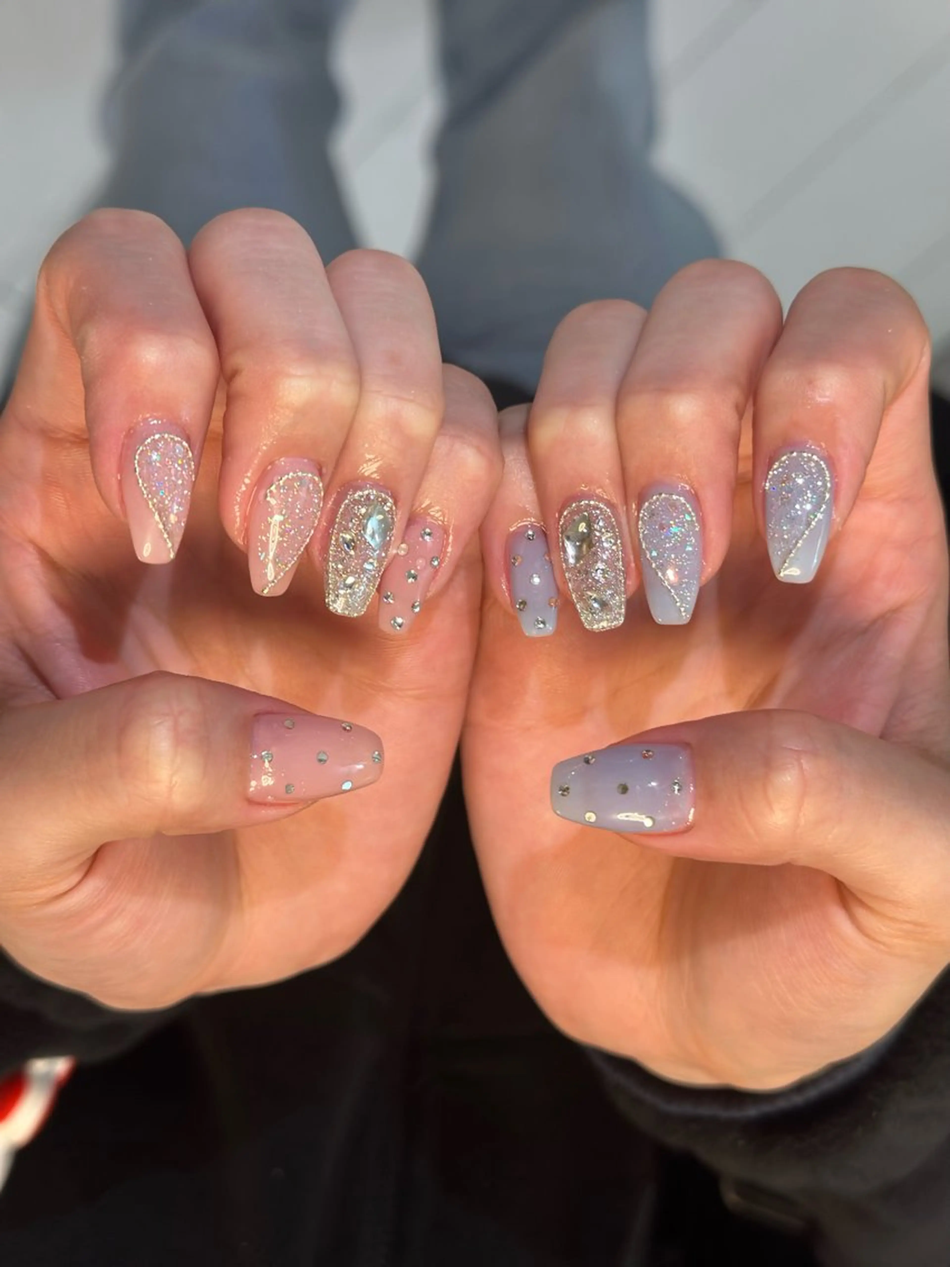 ネイル チークネイル フレンチネイル グラデーション マグネットネイル ミラーネイル ハンドネイル Trang nailのネイルデザイン