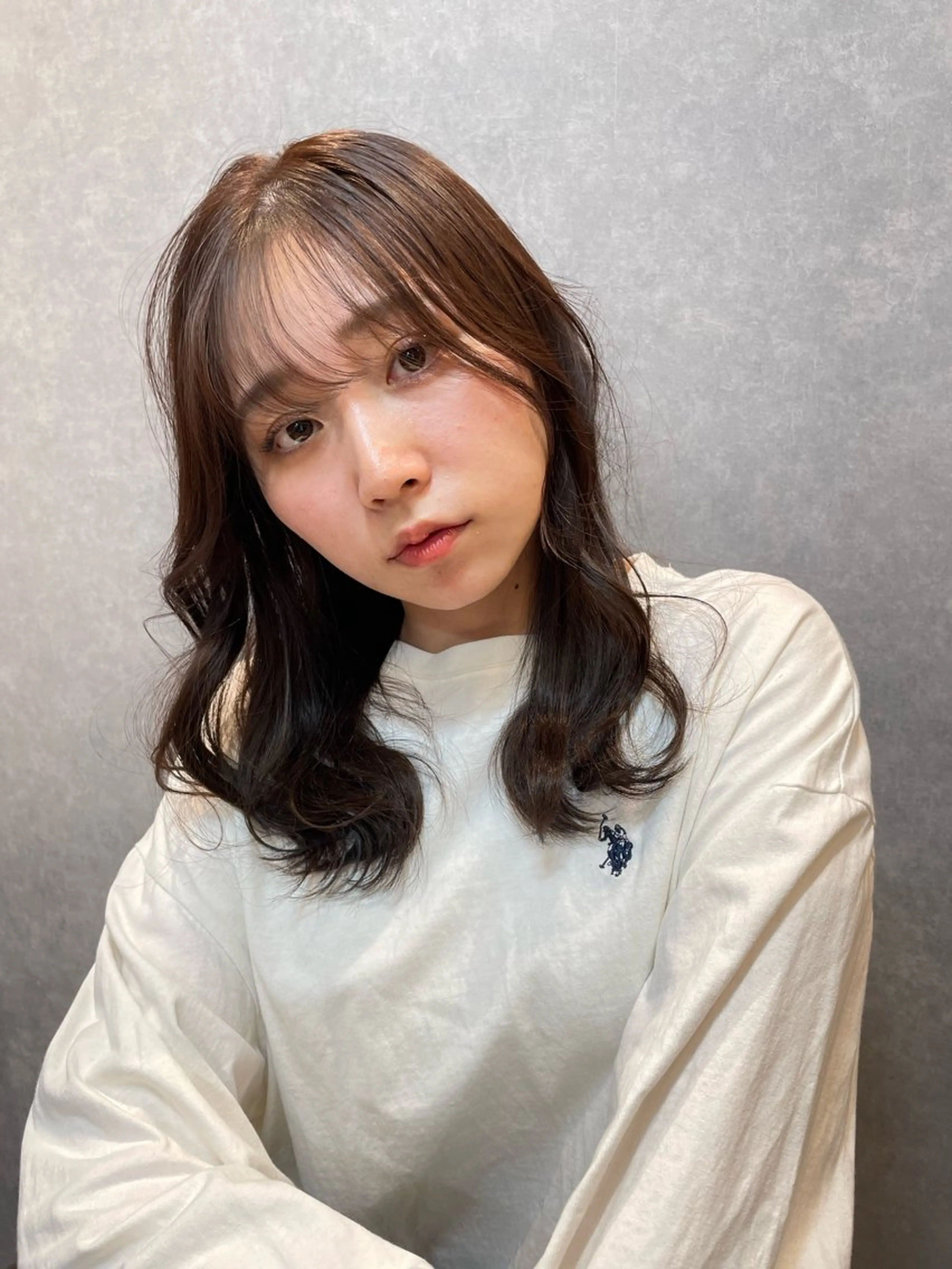 セミロング カラー カット ヘアカラー トリートメント ツヤ美髪💐 髪質改善/高山愛来のヘアスタイル