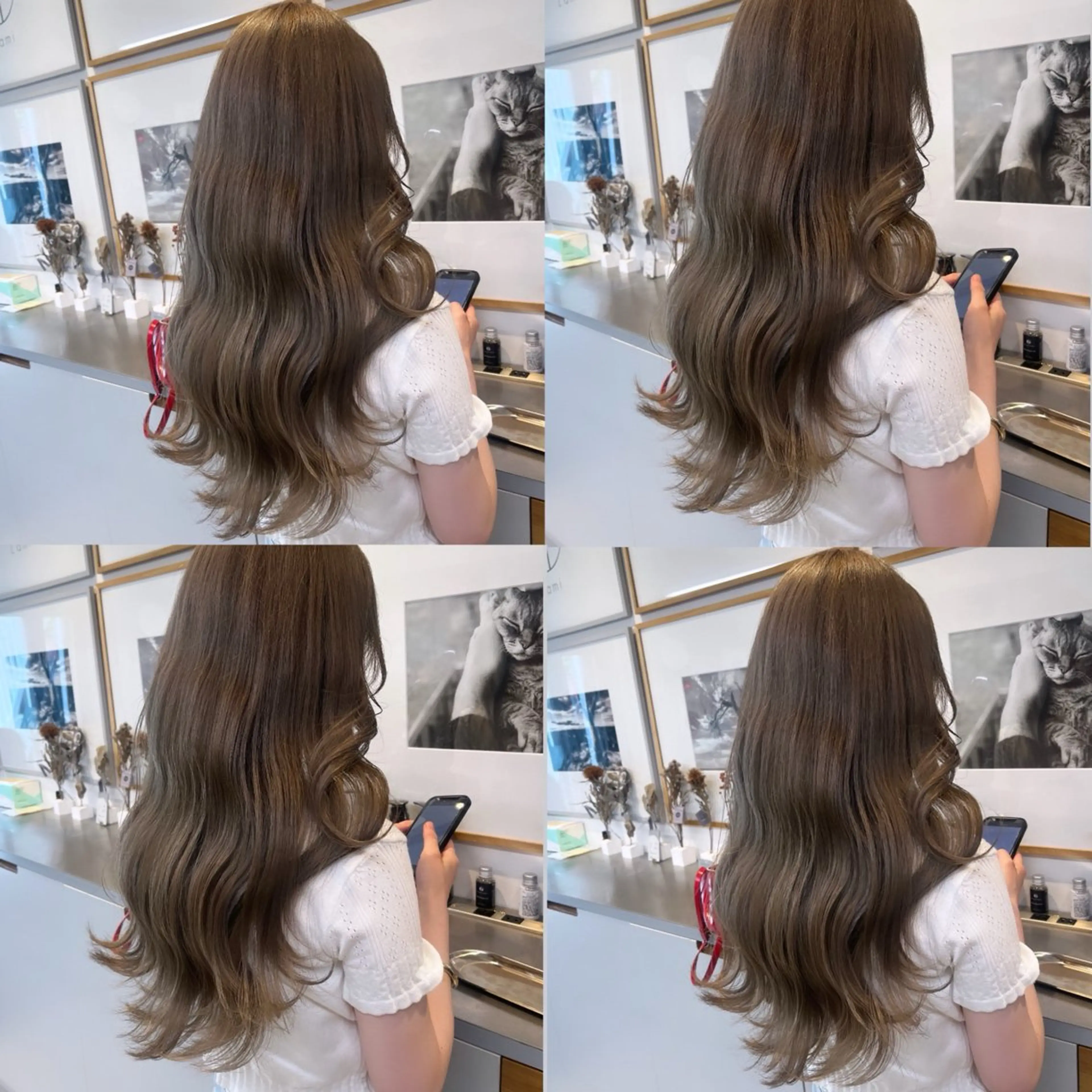 ロング カラー ベージュカラー ブリーチ ブラウンカラー 透明感カラー ダブルカラー カット ヘアカラー トリートメント ヘッドスパ ヘアセット カジュアルを女っぽく 𝗮𝘆𝗮𝗰𝗼のヘアスタイル
