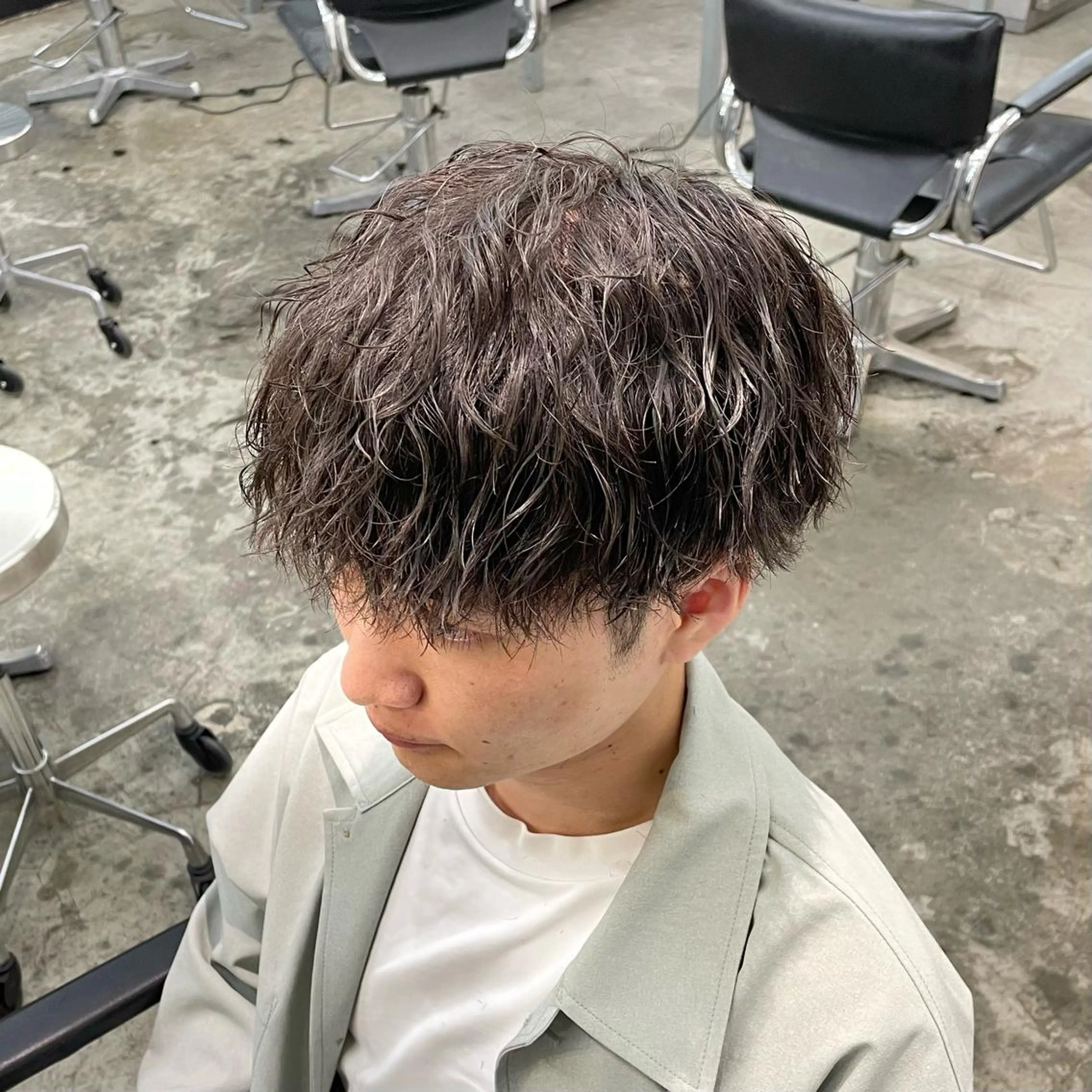 ショート パーマ メンズ カット パーマ メンズ特化美容師/ 藤戸 椋のヘアスタイル