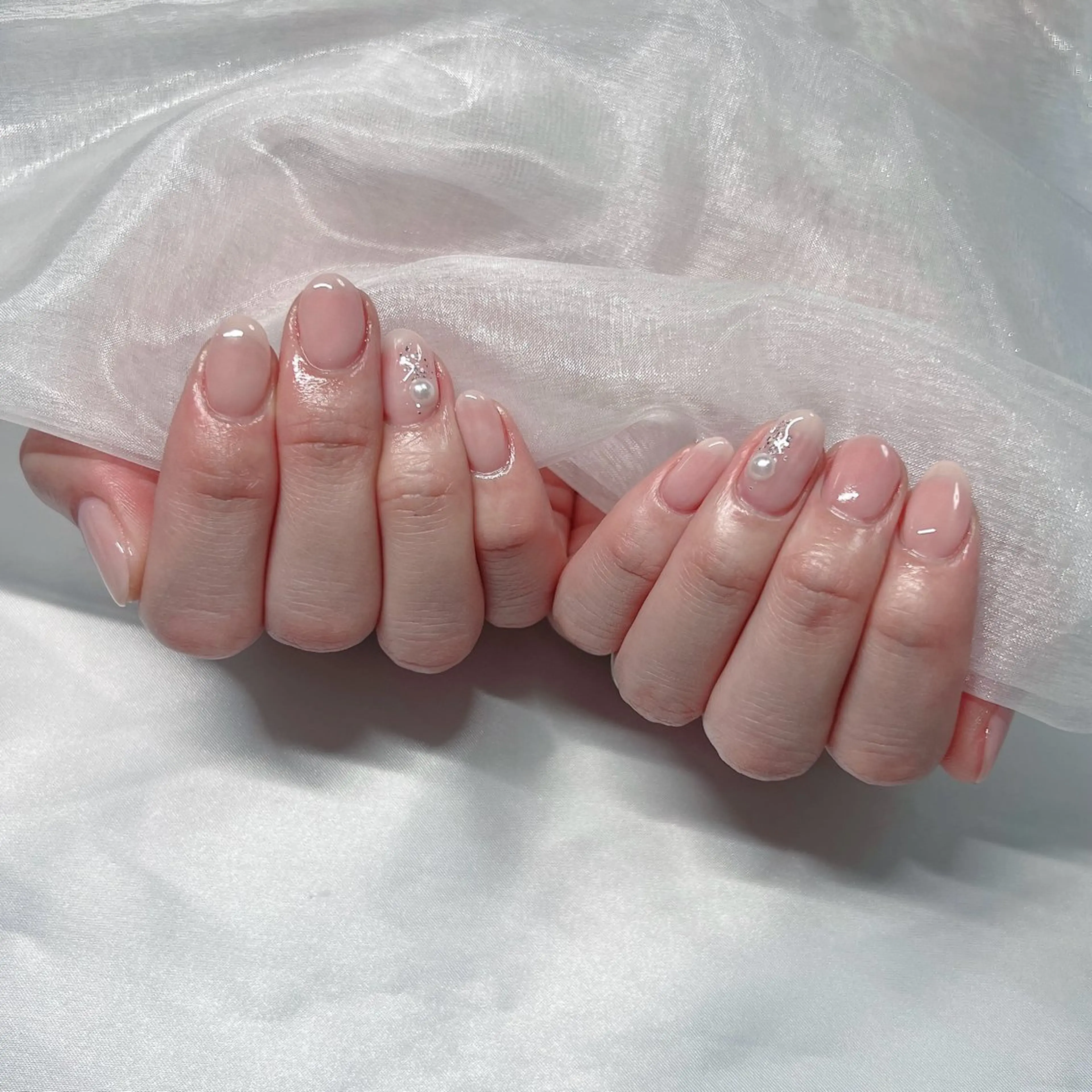 ネイル ジェルネイル 韓国ネイル ラメ(グリッター) マグネットネイル ミラーネイル ハンドネイル -nail salon-Reward所属・nail salon Rewardのネイルデザイン