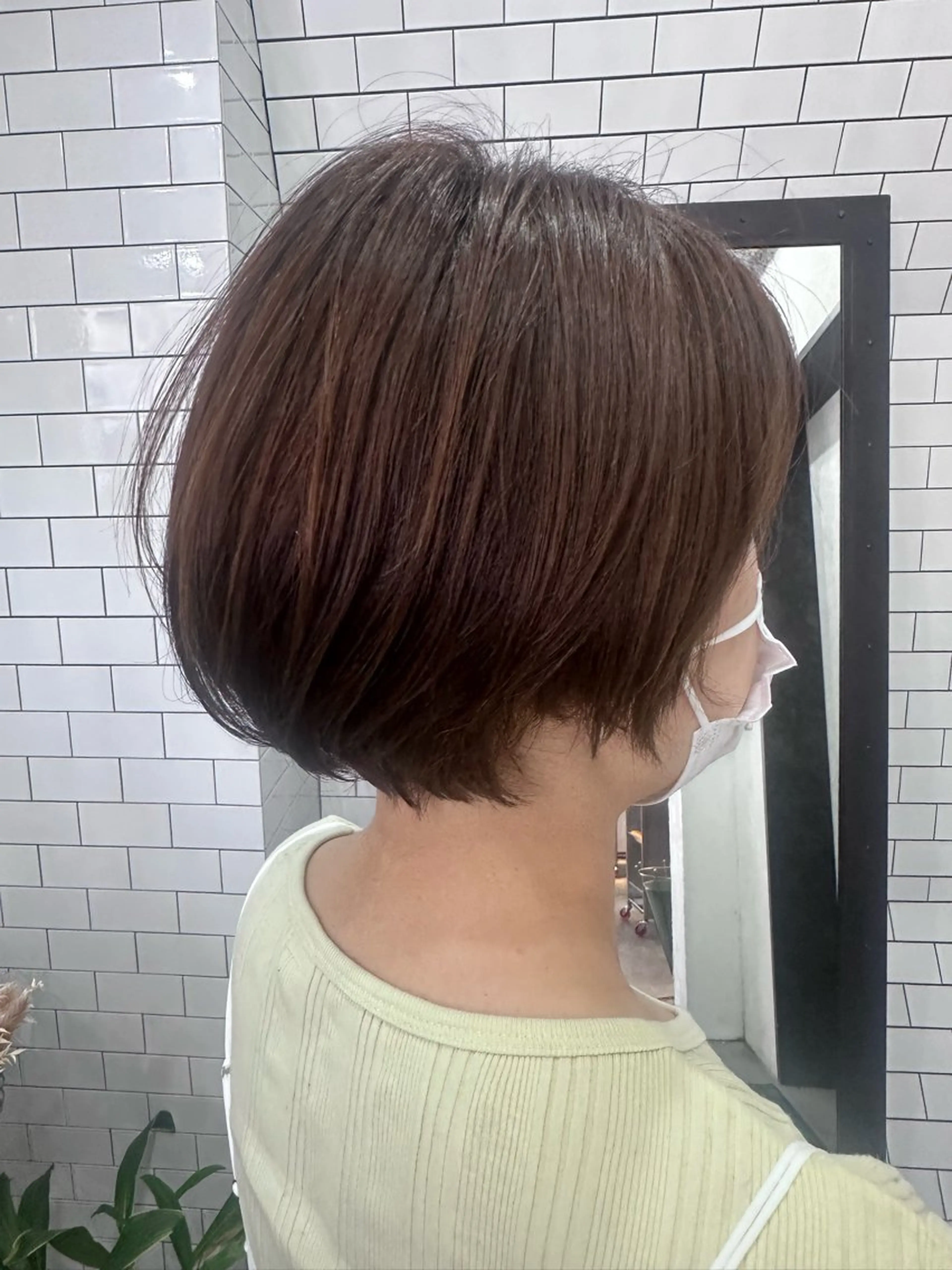 ショート カット 縮毛矯正 トリートメント 妙見 知洋のヘアスタイル