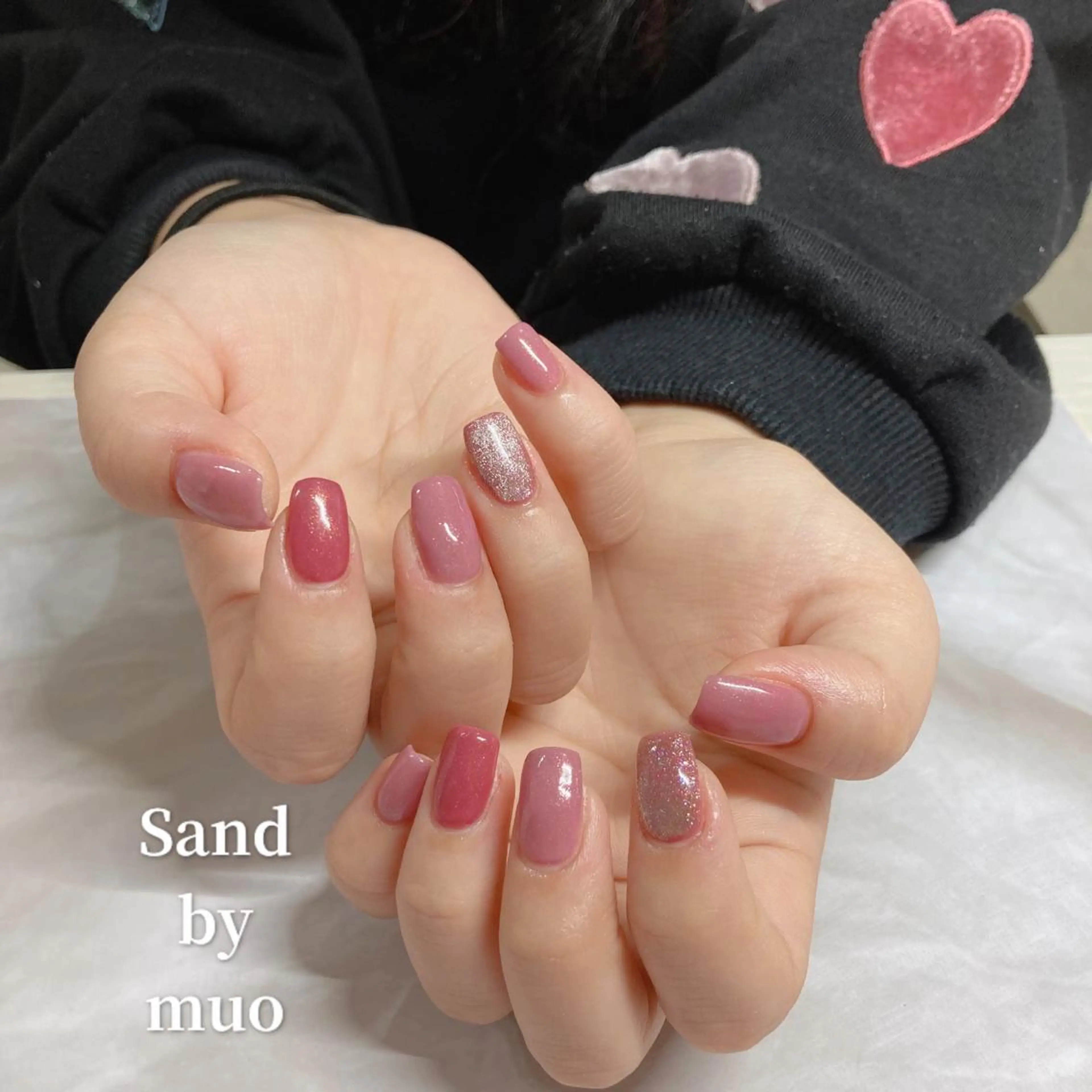ネイル マグネットネイル ワンカラーネイル Sand by muoのネイルデザイン
