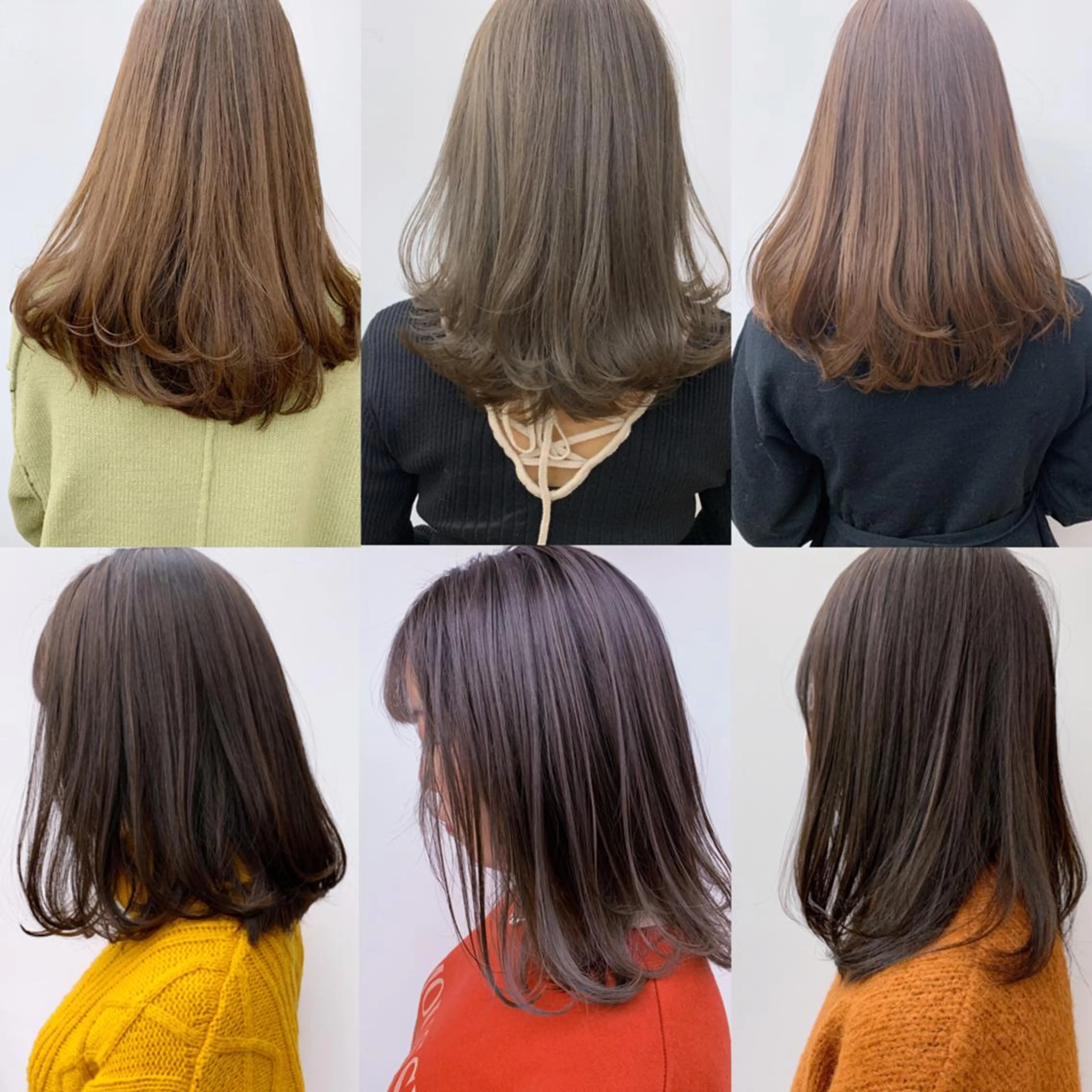 セミロング カラー パーマ ヘアアレンジ セミロングパーマ 丸みショート アッシュ アッシュブラウン ベージュカラー カット ヘアカラー N°sopo 札幌大通のヘアスタイル