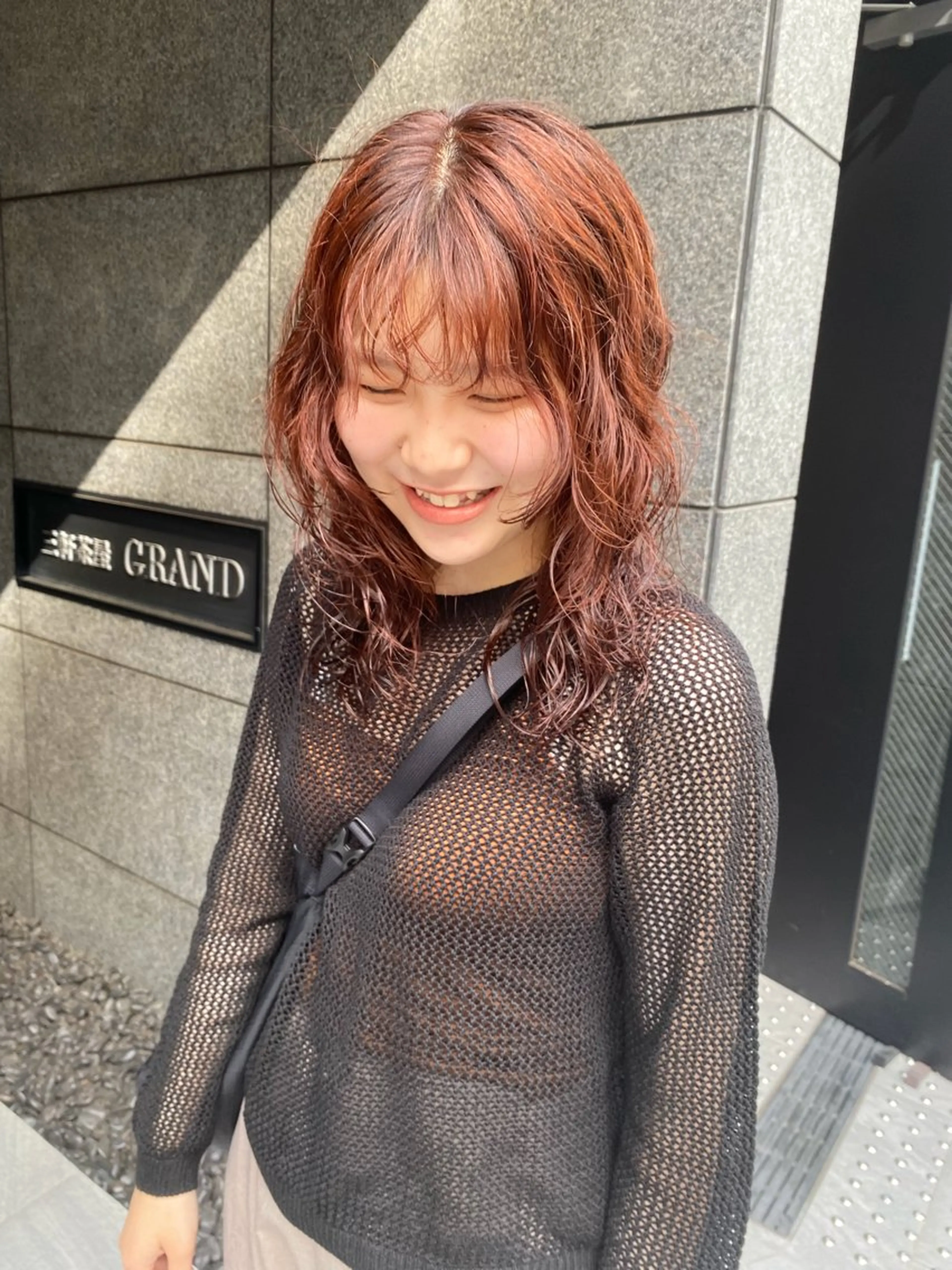 セミロング カラー ヘアカラー 室谷 侑奈のヘアスタイル