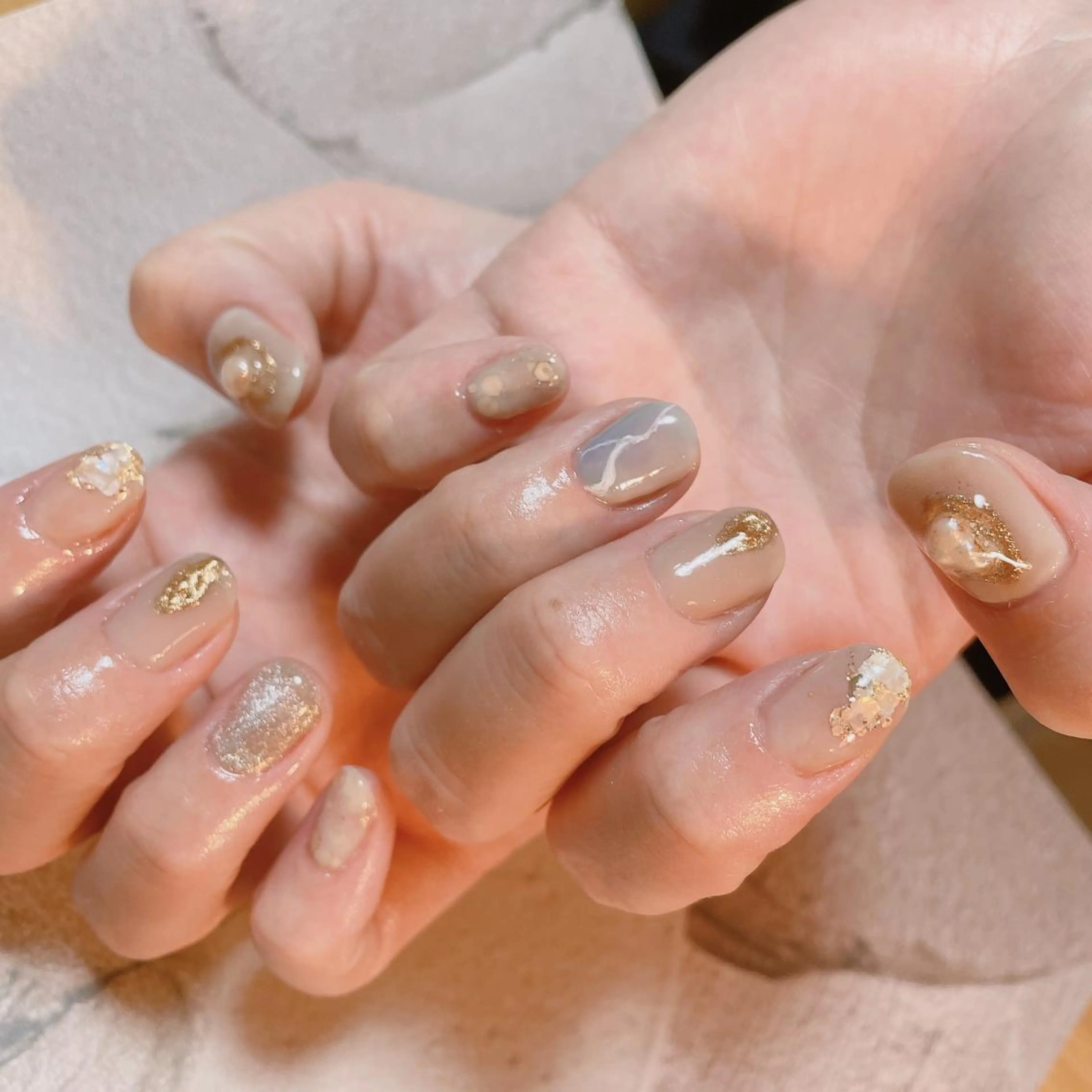 ネイル ニュアンスネイル ブライダルネイル ハンドネイル nakamoto yuukaのネイルデザイン