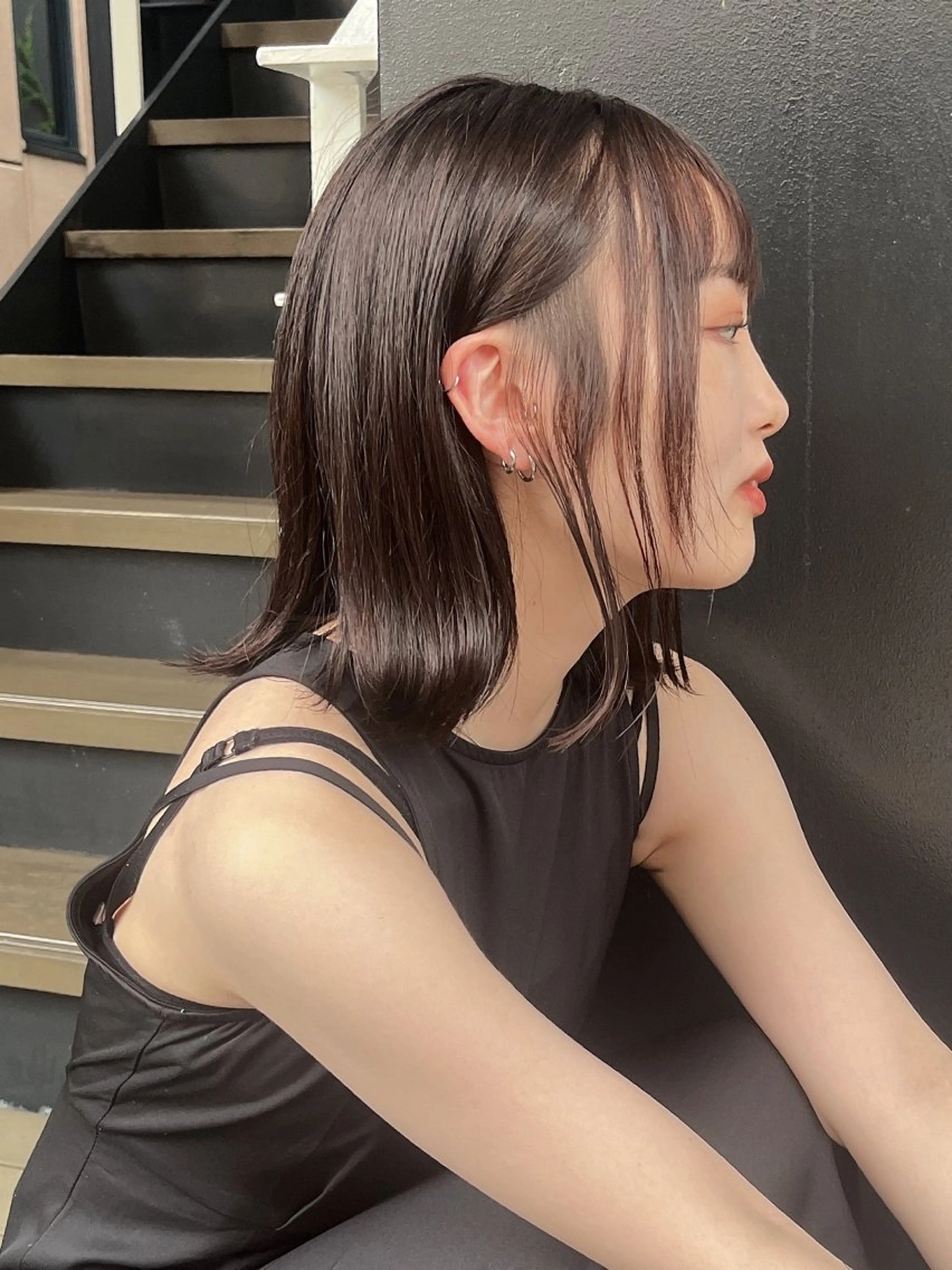 ミディアム カット 西新/siohair 似合わせ/石尾刻矢のヘアスタイル