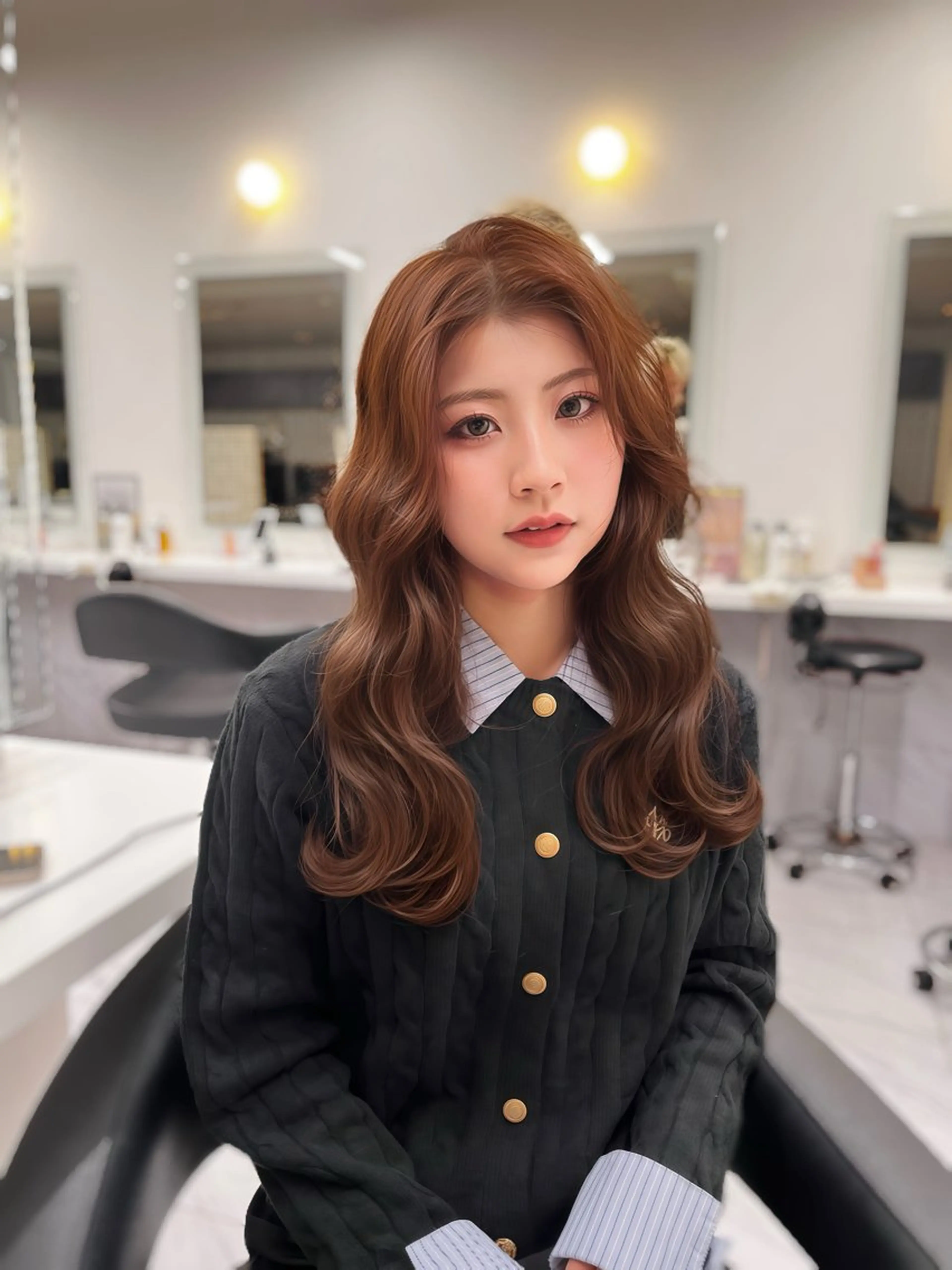 カラー ヘアカラー トリートメント 🍒レイヤーカット/ 暖色カラー🍒のヘアスタイル