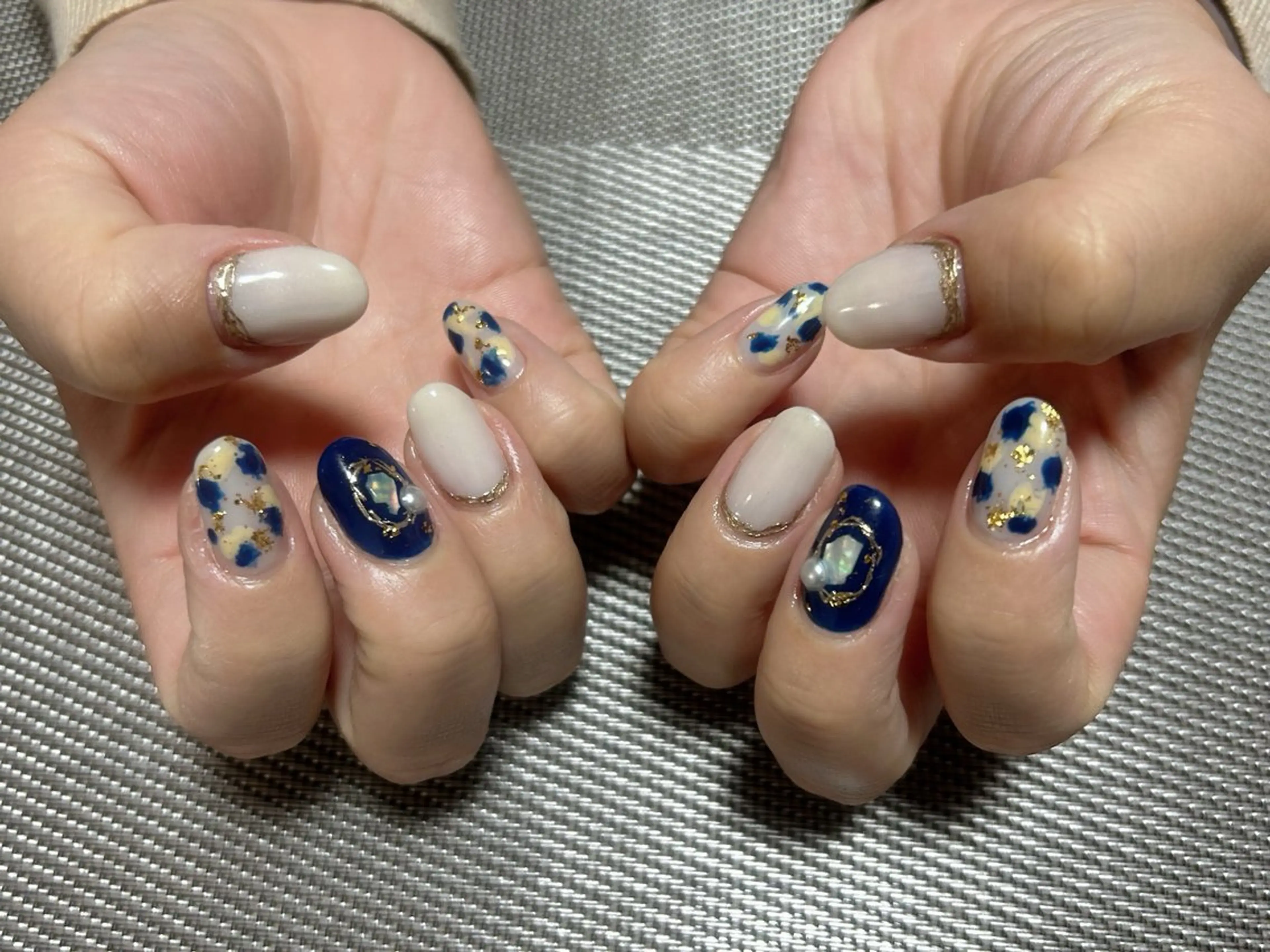 ネイル ネイビー ハンドネイル i nailのネイルデザイン