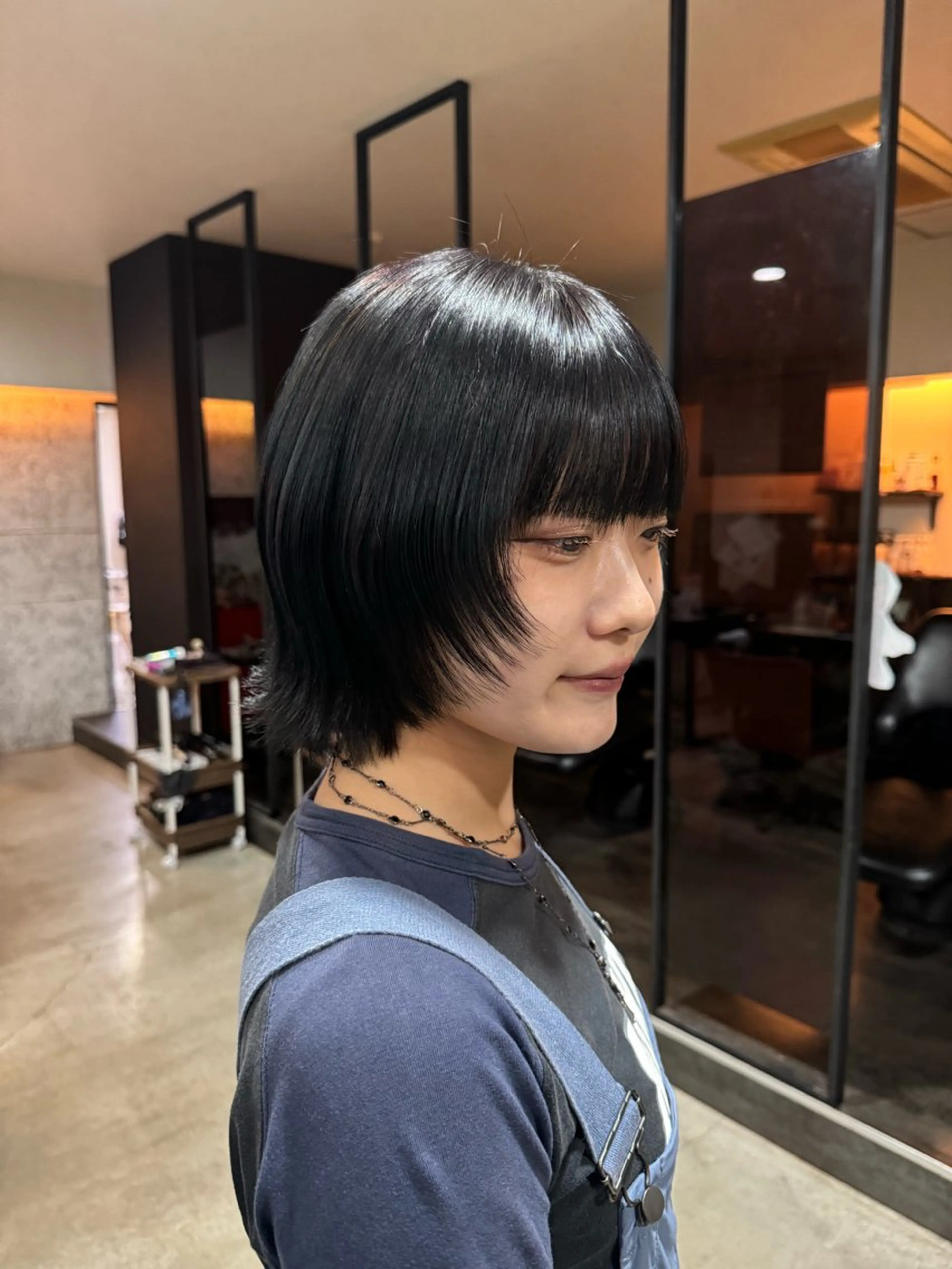 ショート カラー 𝘀𝗮𝗲/柏の葉 / パーマモデルのヘアスタイル